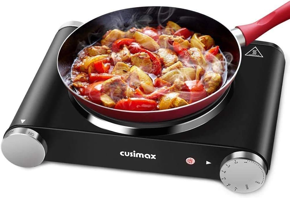 Cusimax Hot Plate Electric Burner Single Burner Cast Iron hot plates for cooking...