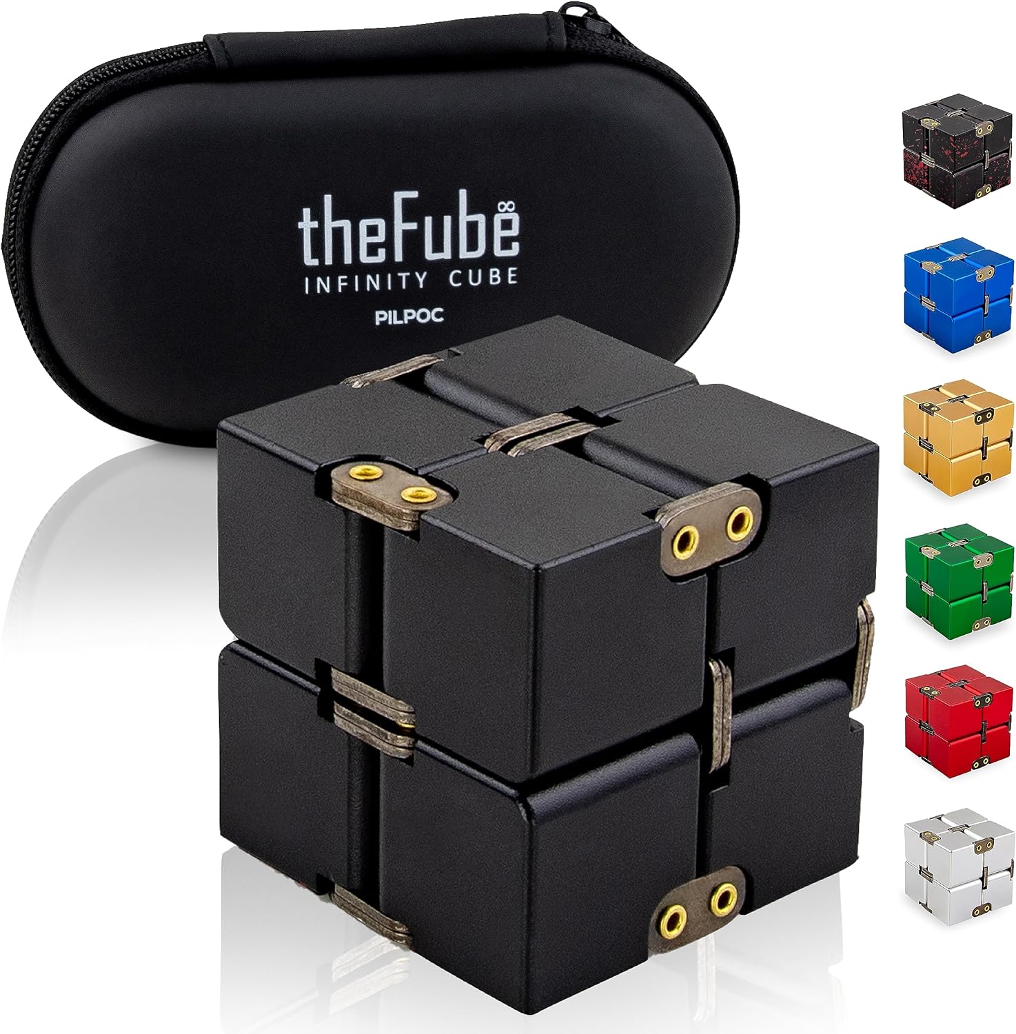 PILPOC theFube Infinity Cube Fidget Toy - Quality Aluminum Infinity Fidgeting Cu...