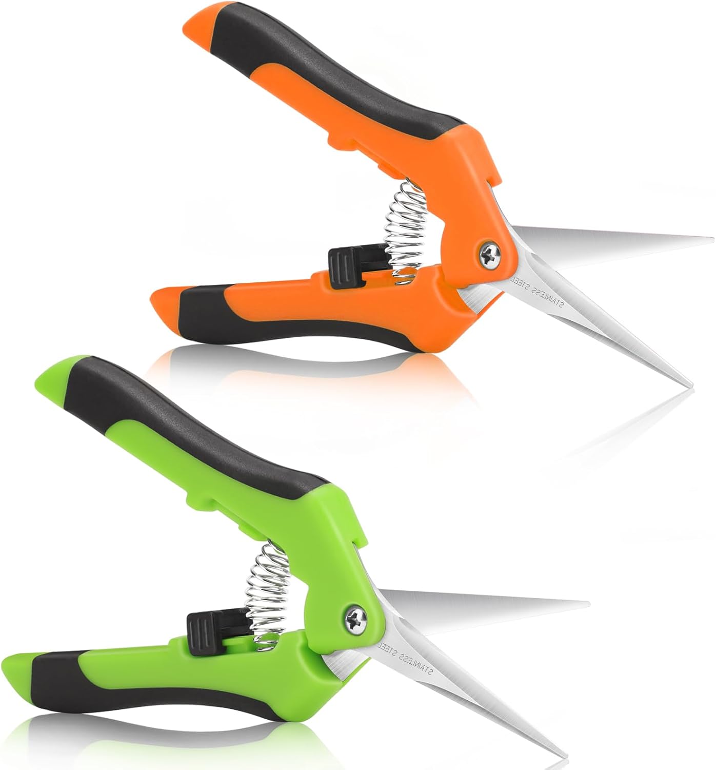 Chilymes Professional Pruning Scissors, 2PCS Straight Tip Gardening Hand Pruner...