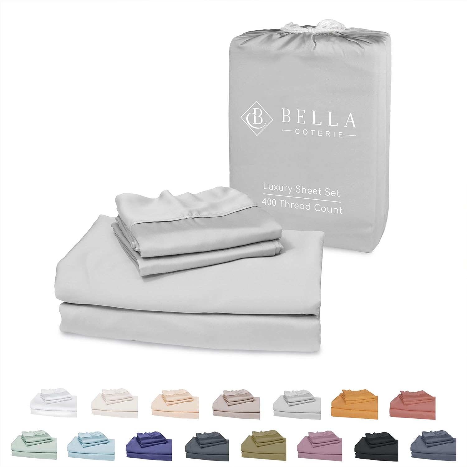 Bella Coterie Luxury California King Bamboo Sheet Set | Organically Grown | Ultr...