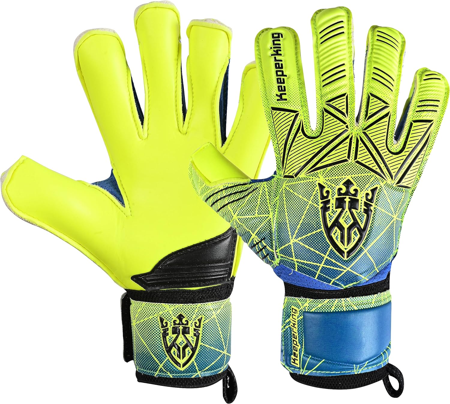 Keeperking Goalkeeper Gloves Kids, Boys, Youth, Adult, Men - Goalie Gloves Latex...