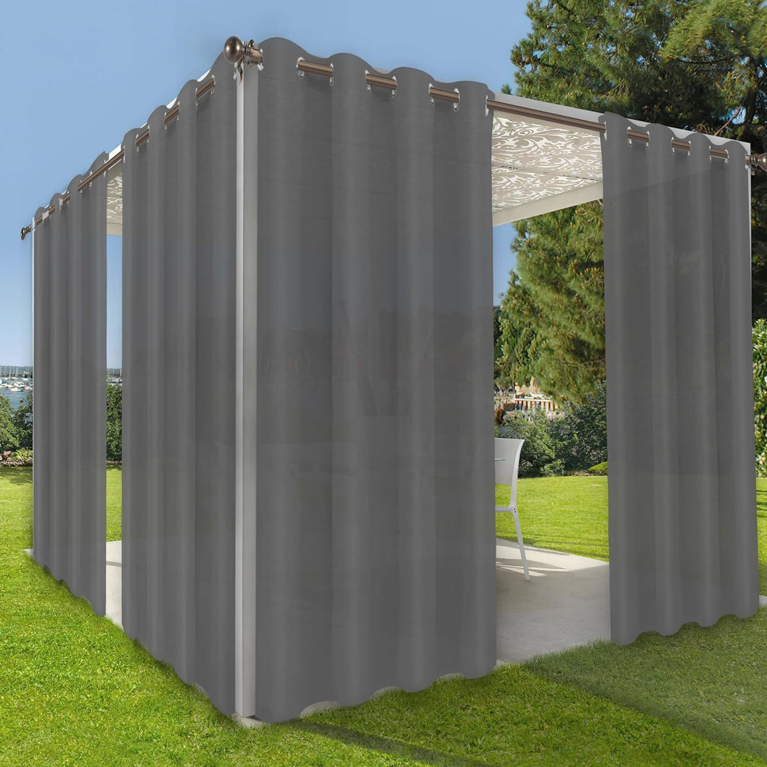 OutdoorLines Waterproof, Special Indoor Outdoor Curtains for Patio, Innovative P...