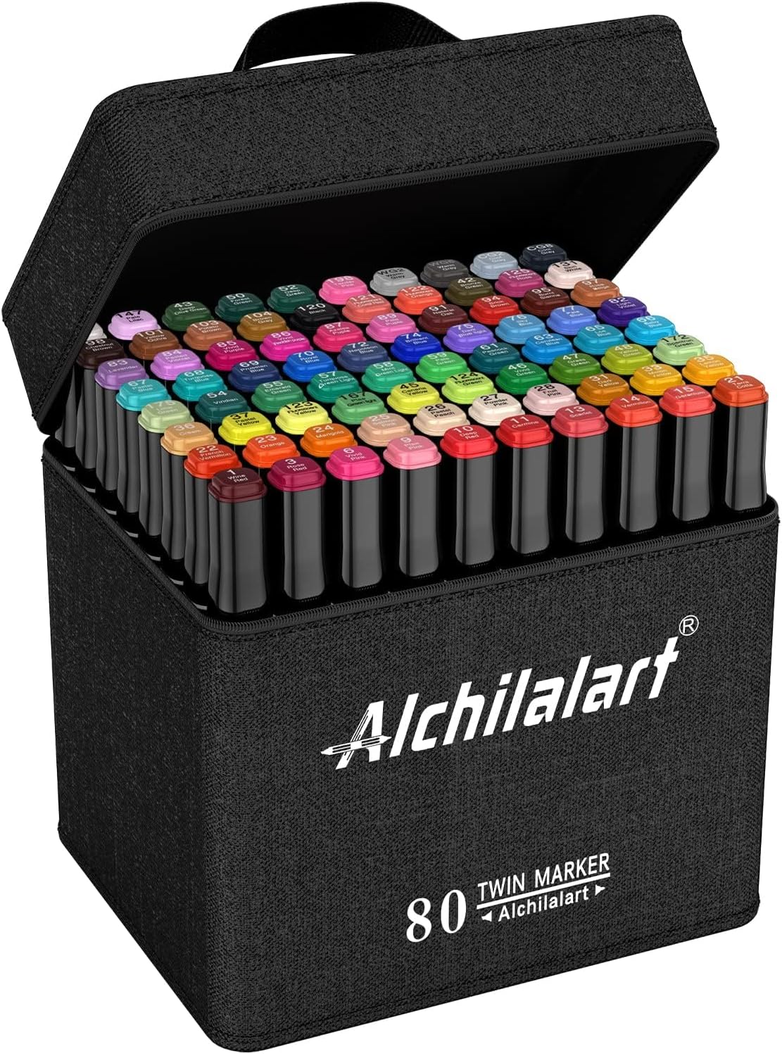 alchilalart Alcohol Markers, Special 80 Colors Alcohol Based Markers, Innovative...