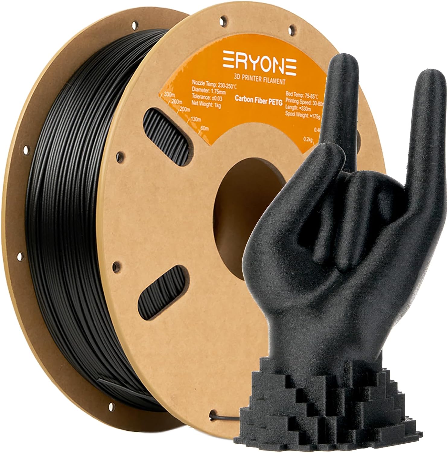 ERYONE Carbon Fiber Filament 1.75mm +/- 0.03mm, 3D...