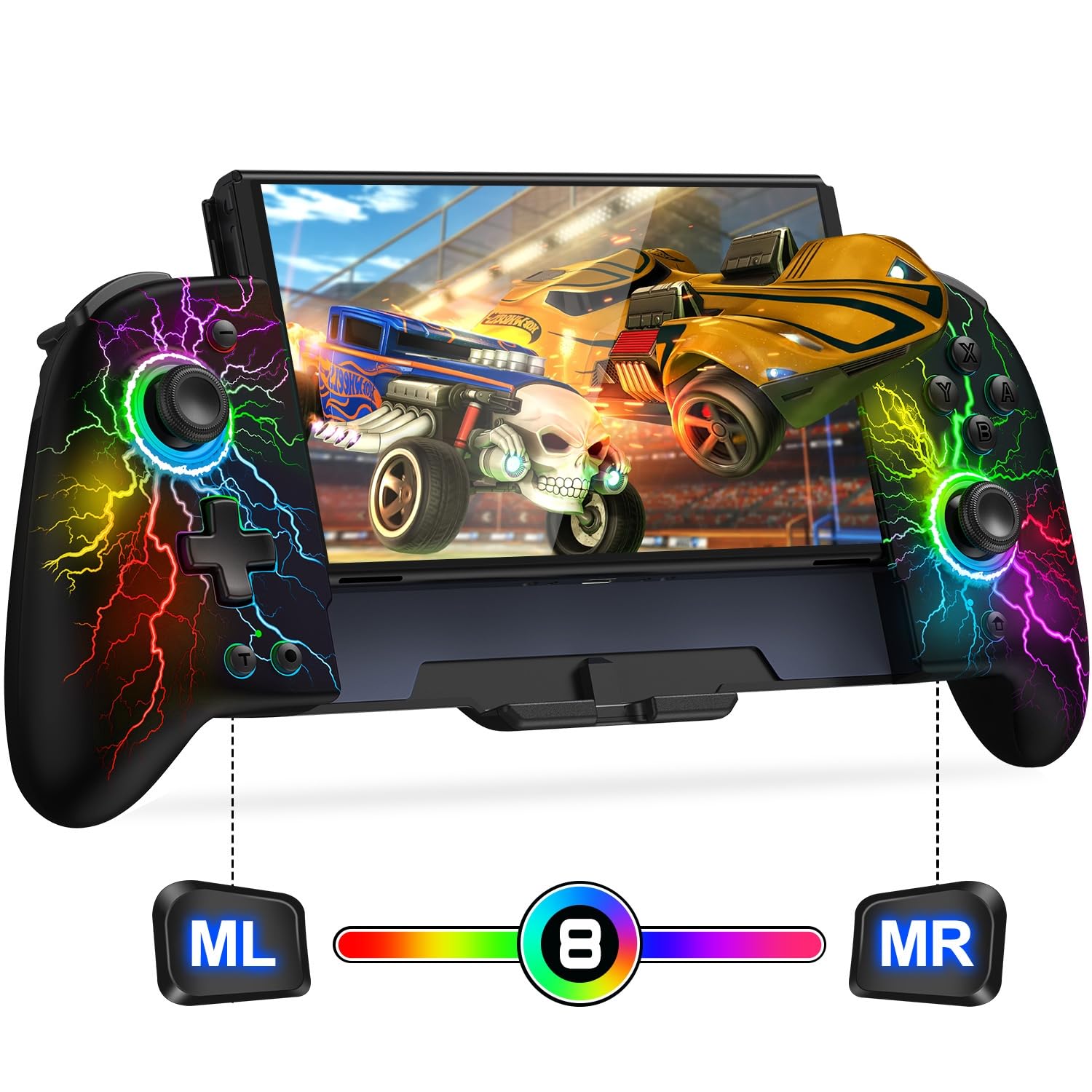 Gammeefy JC200 Switch Controller, Special Wireless Switch Joypad with Hall Effec...