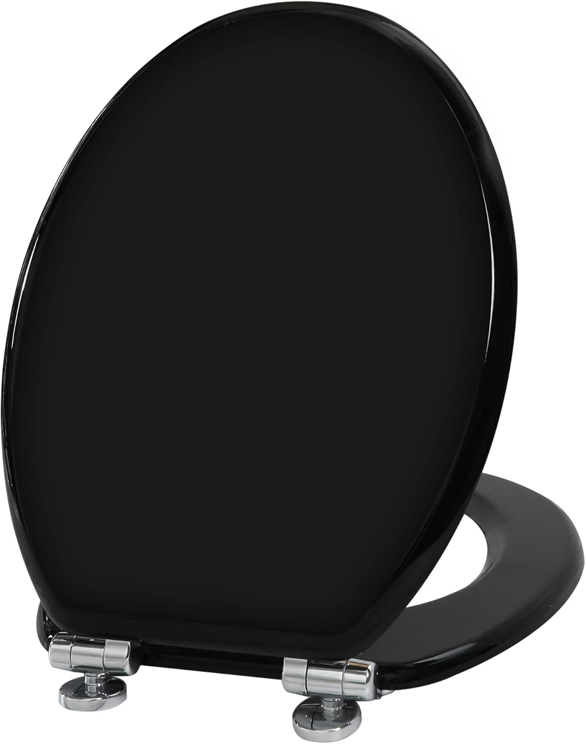 Angel Shield Wooden Toilet Seat with Adjustable Soft Close Hinges Antibacterial...