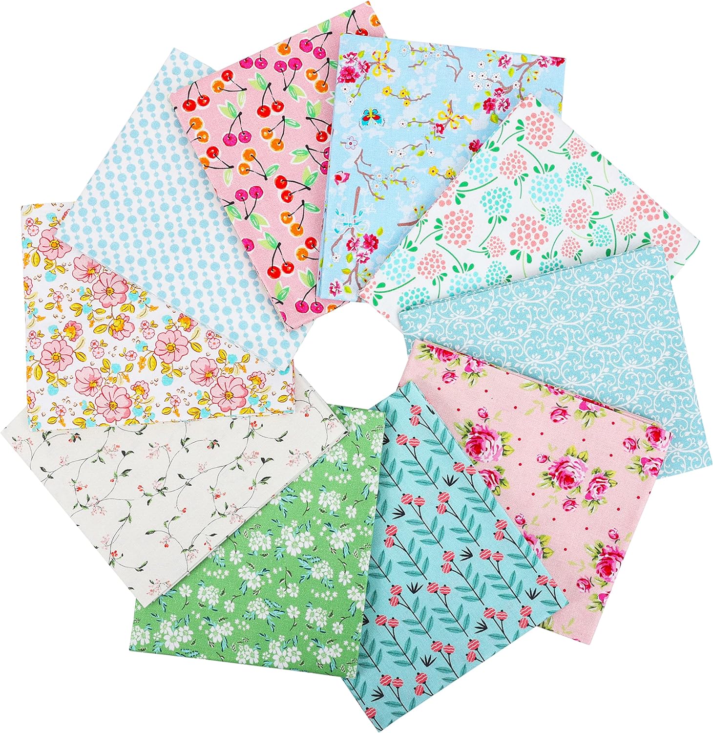 Craftido Quilting Fabric, Special 100% Cotton Fabric Bundles with 25 Options for...