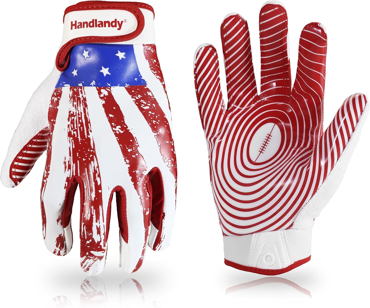 HANDLANDY Youth Football Gloves for Boys Girls, Sticky Wide Receiver Gloves for...