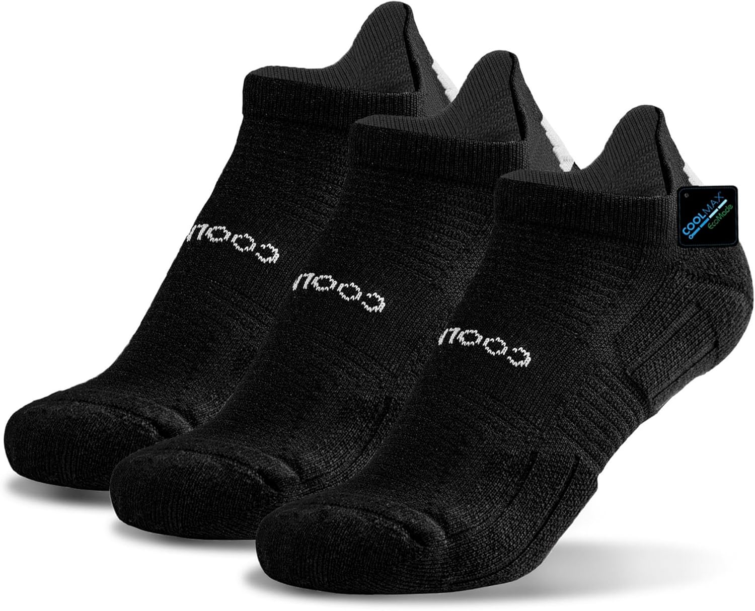 BRISIRA Coolmax Bamboo Viscose Compression Running Socks 3 Pairs Ankle Low Cut A...