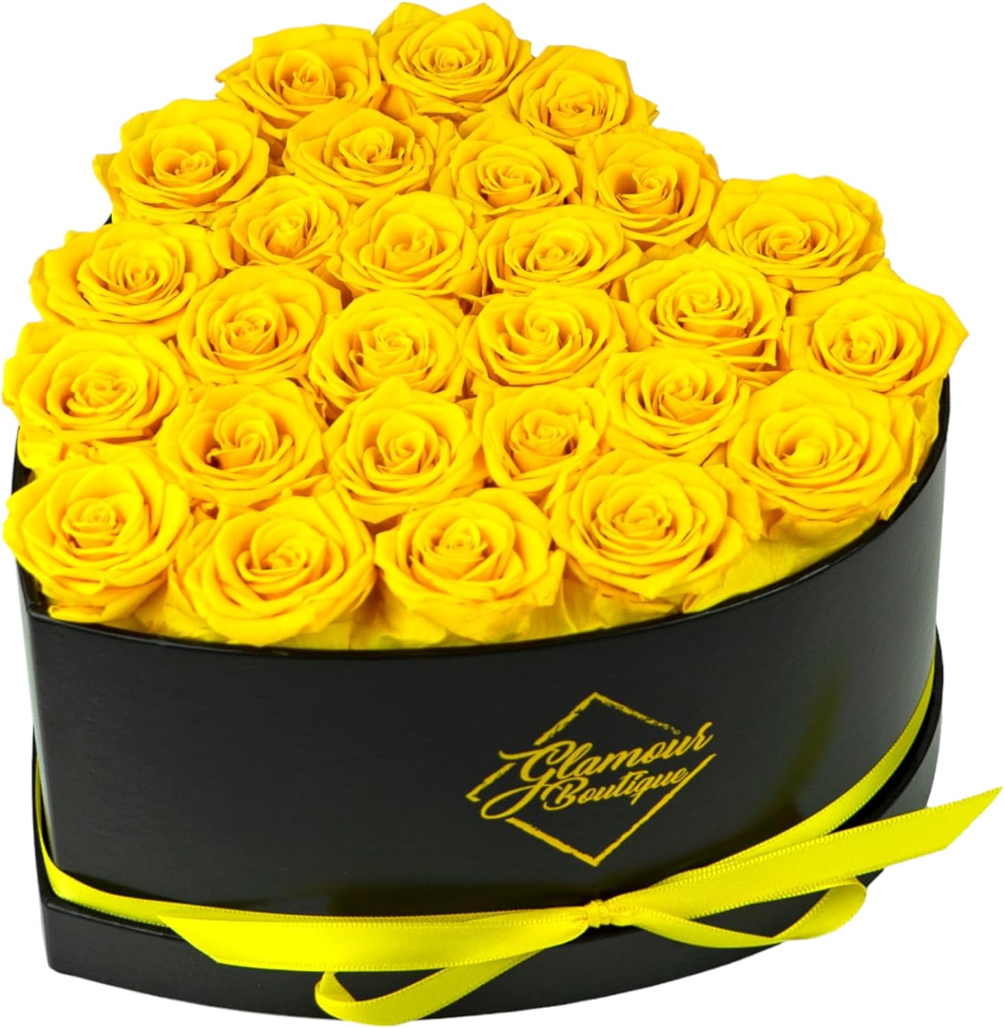 27-Piece Forever Flowers Heart Shape Box - Preserved Roses, Immortal Roses That...