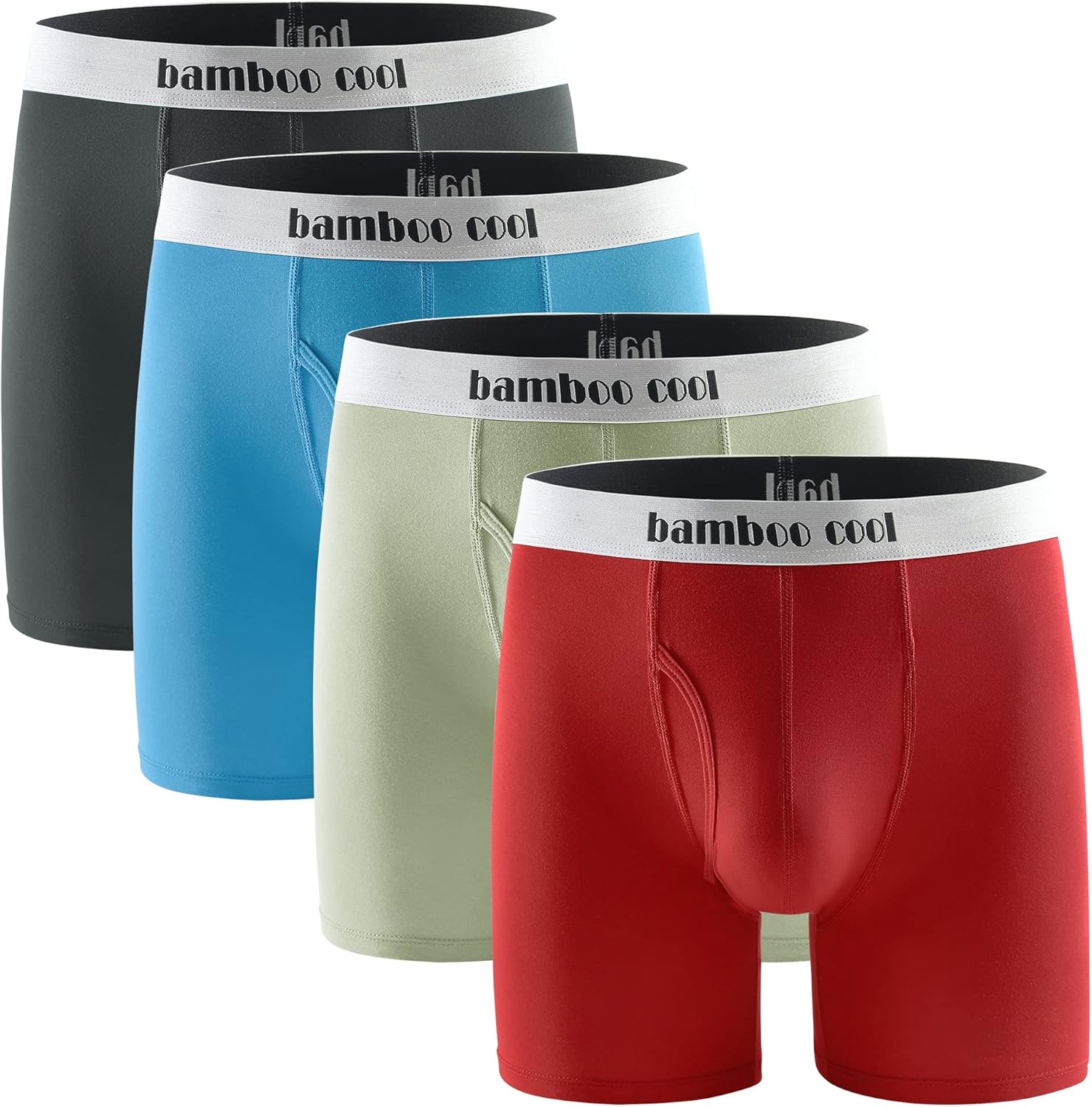 BAMBOO COOL Men’s Underwear Boxer Briefs Soft Comfortable Underwear Boxer Briefs...