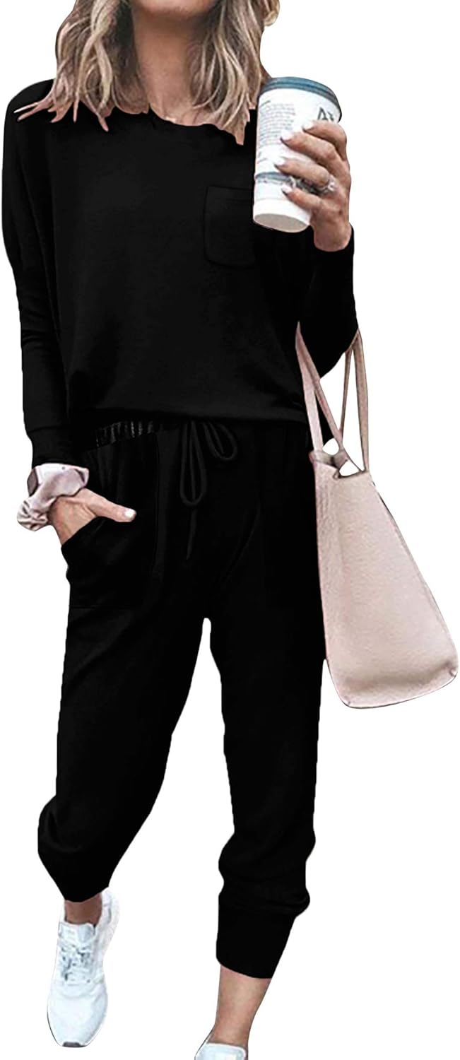 Bofell Lounge Sets for Women Two Piece Travel Outfits Sweatsuits 2 Piece Fashion...