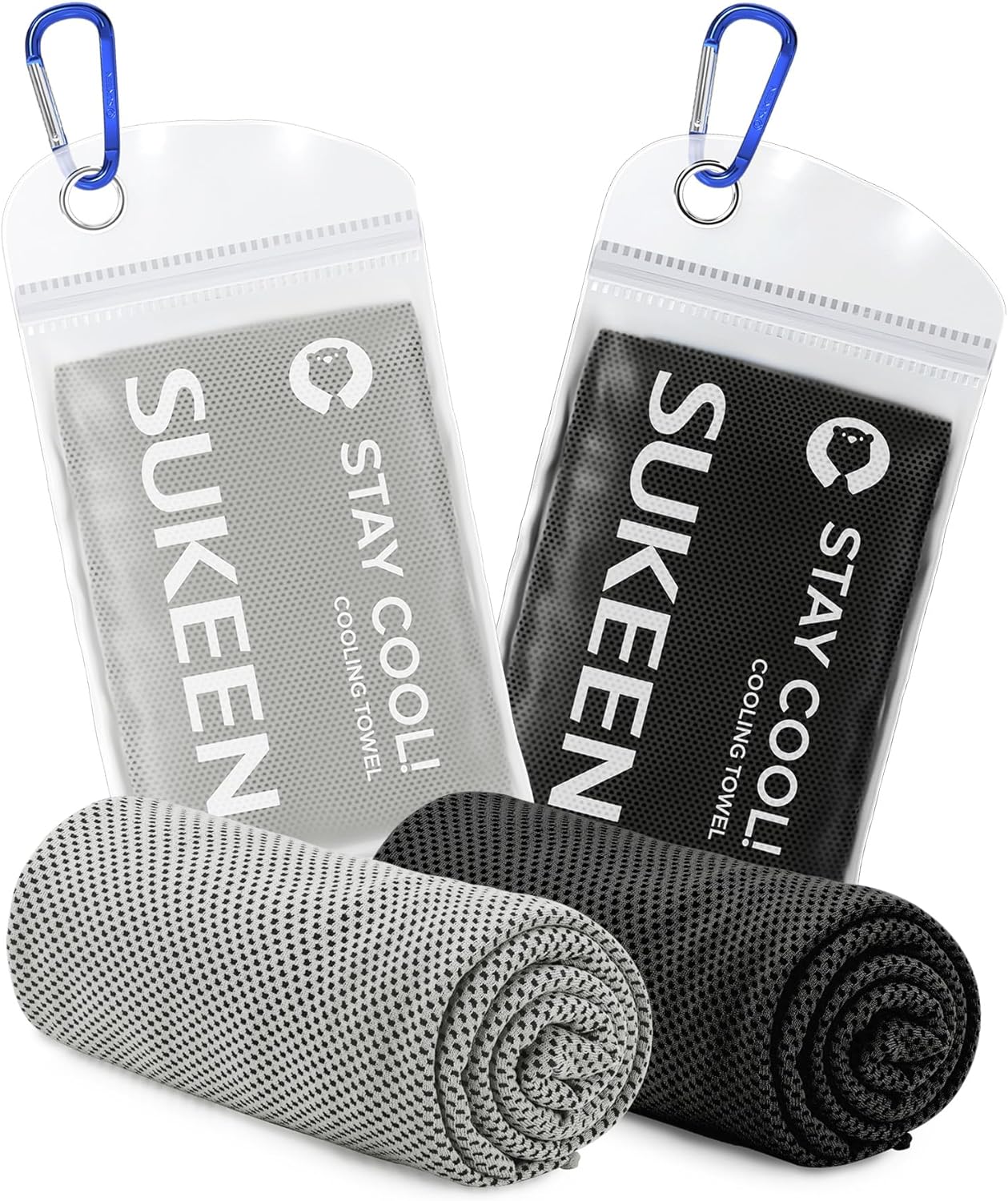 Sukeen Cooling Towel, 2 Pack Cooling Towels for Neck, Soft Breathable Sweat Towe...