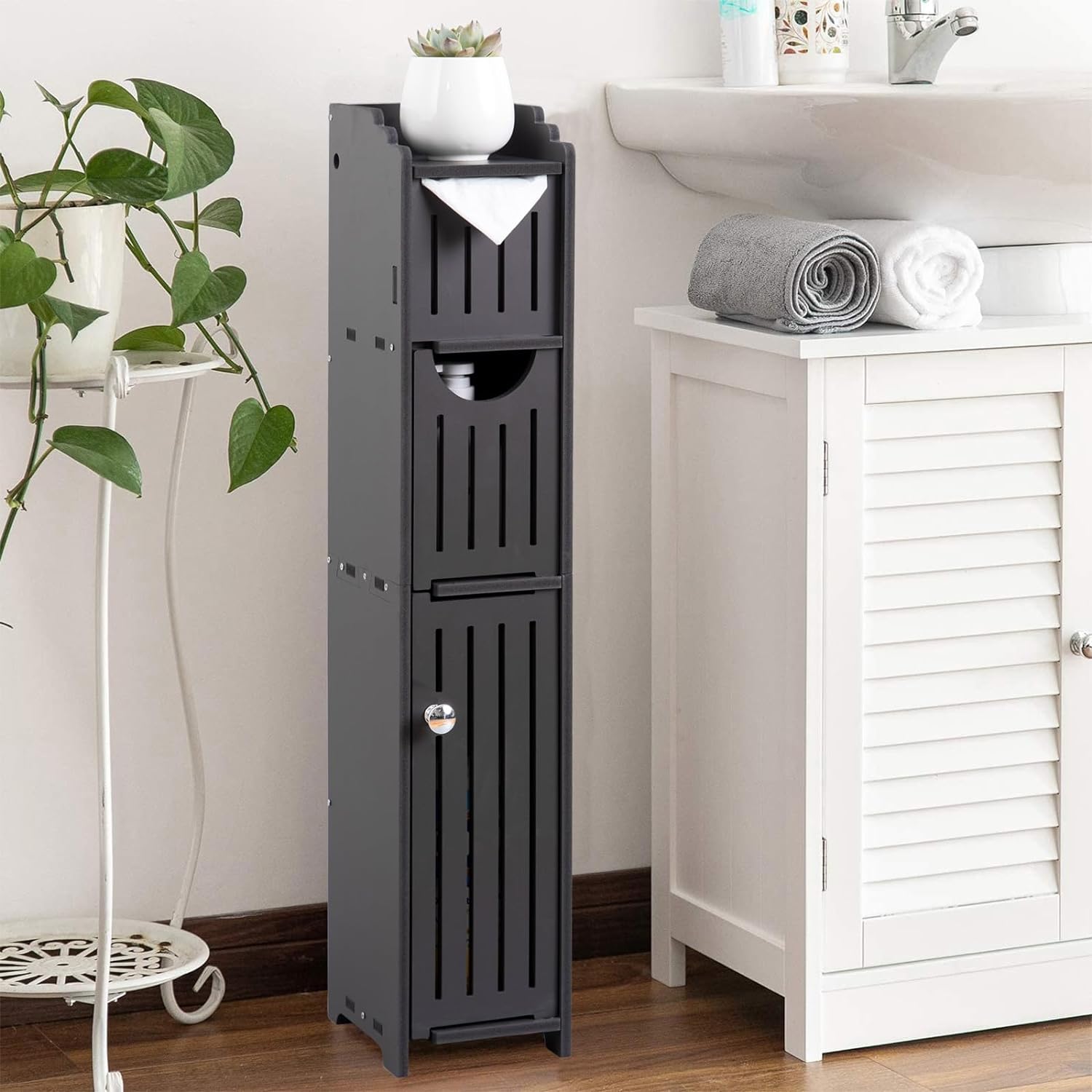 AOJEZOR Bathroom Storage Cabinet: Small Bathroom Storage Cabinet for Small Space...