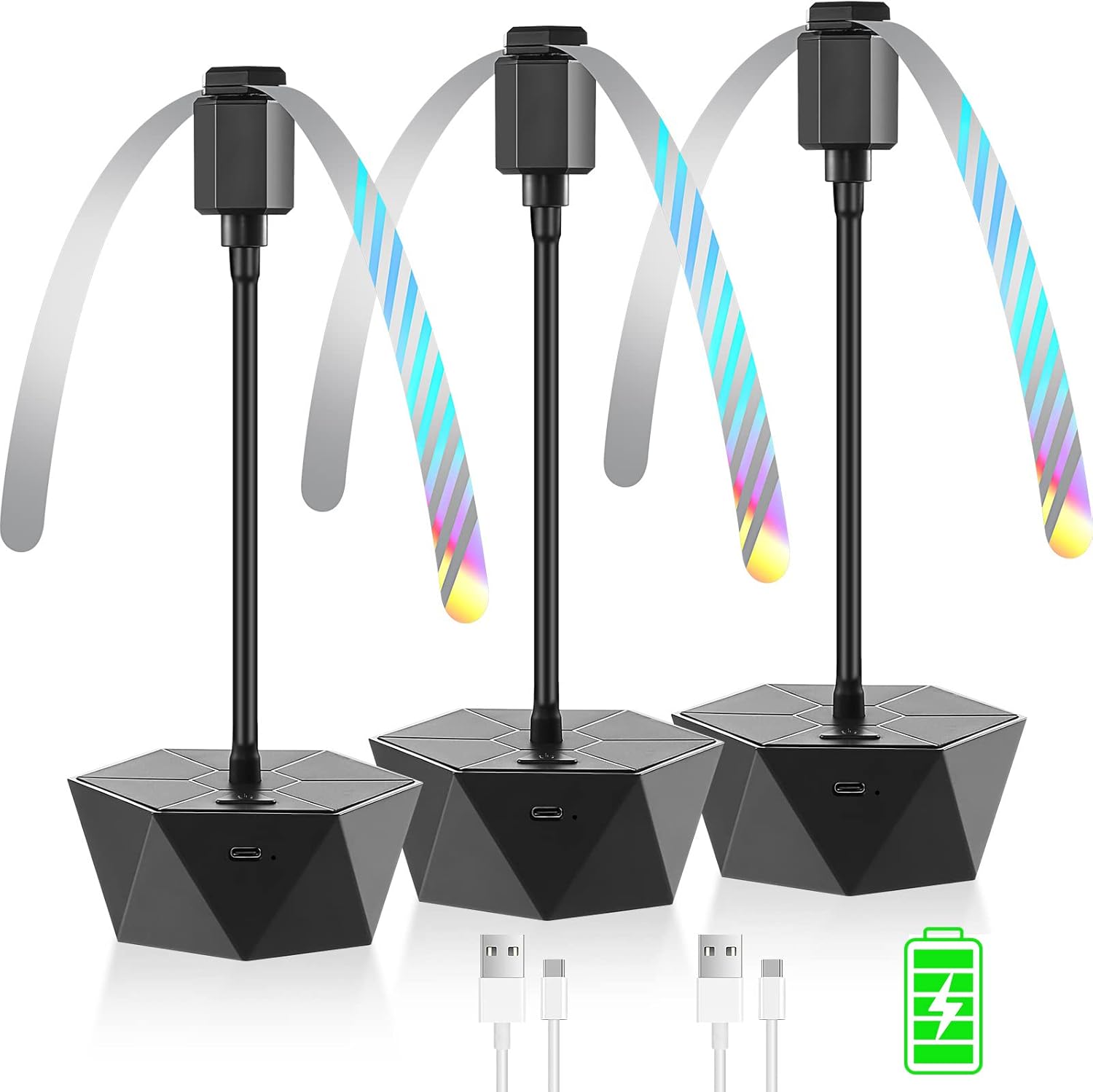 Fly Fans for Tables Rechargeable Fly Repellent Fans Indoor Outdoor Food Fans Kee...