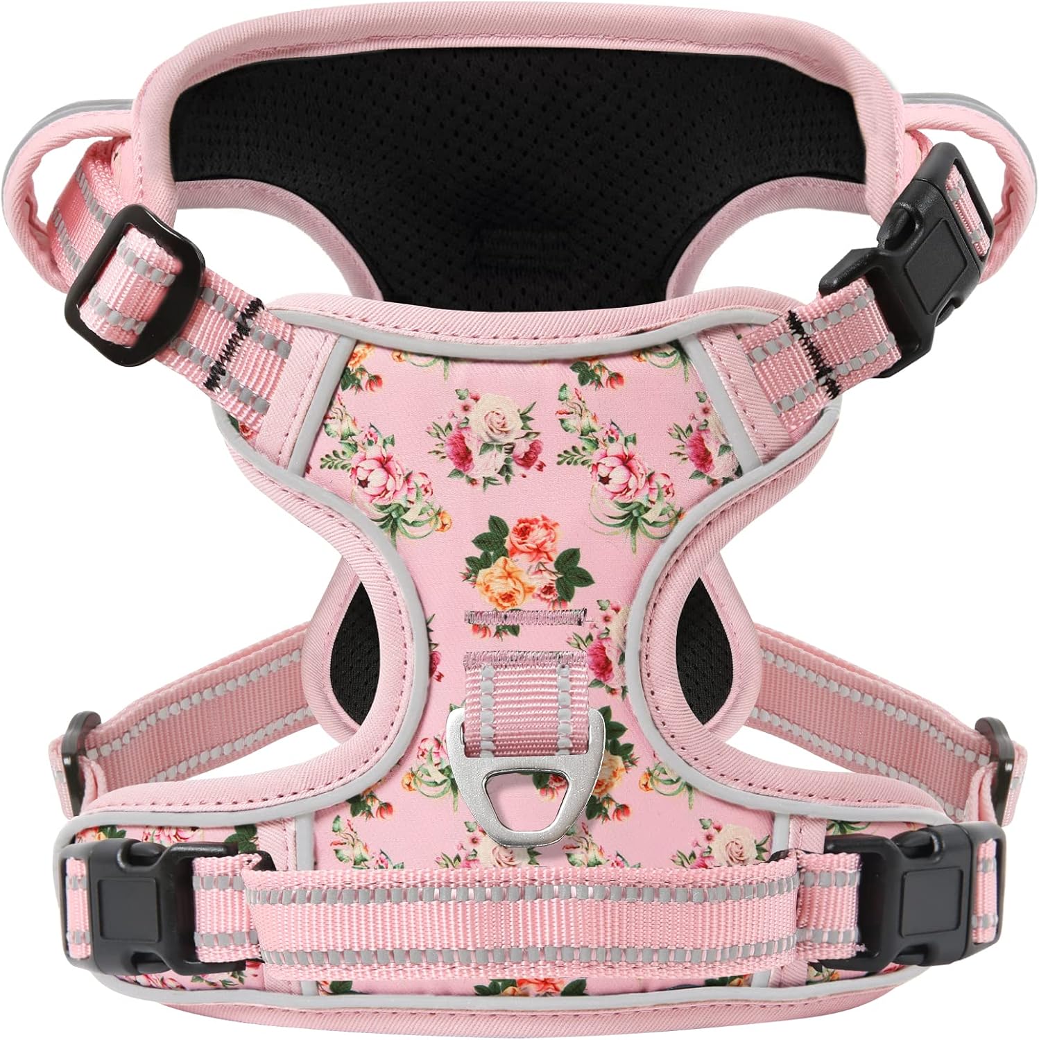 Timos No Pull Dog Harness,NO Need Go Over Dogs Head 3 Snap Buckles Reflective Ox...
