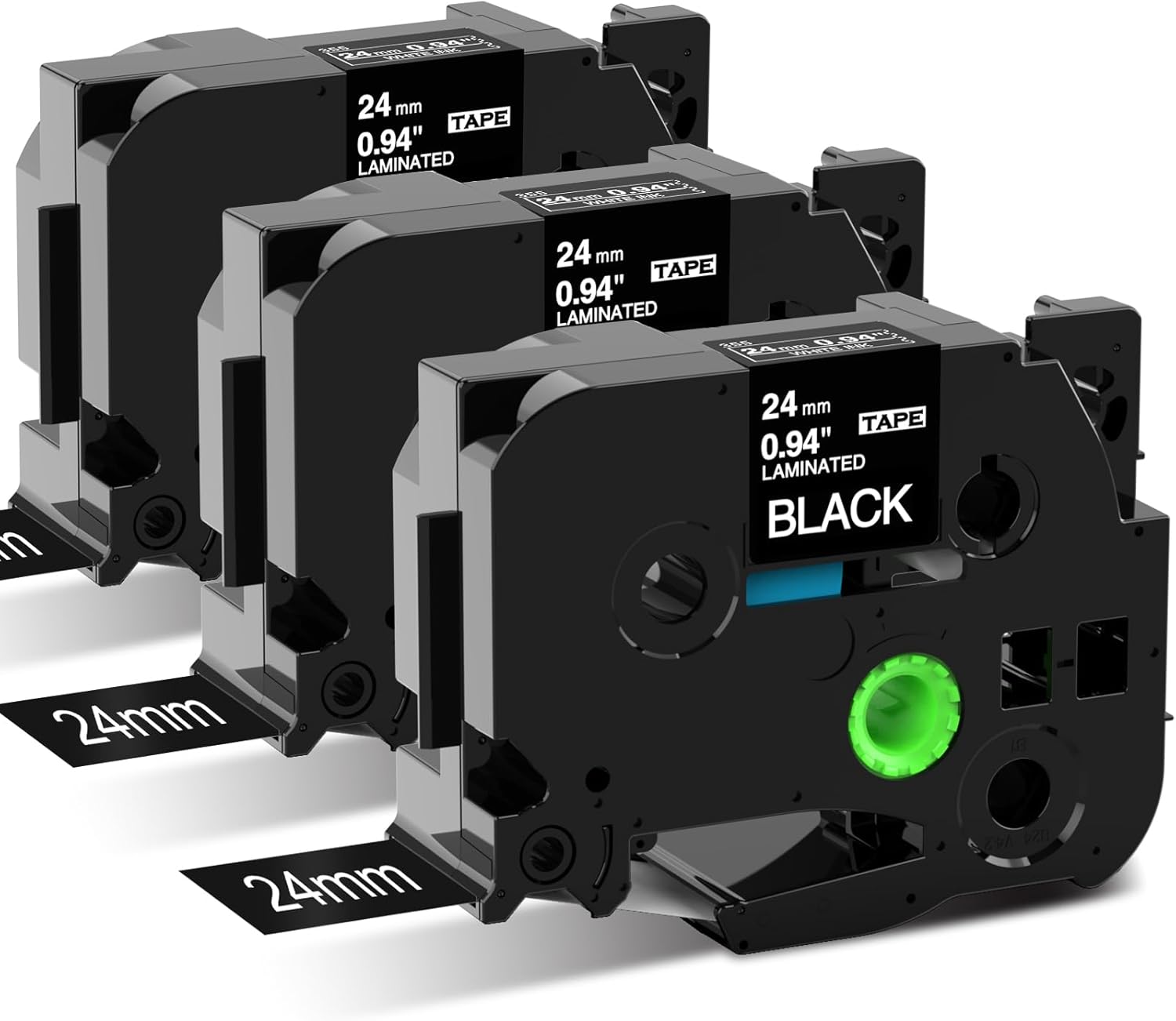 3X MarkField Compatible 24mm Label Tape Replacement for Brother P-Touch TZ TZe-3...