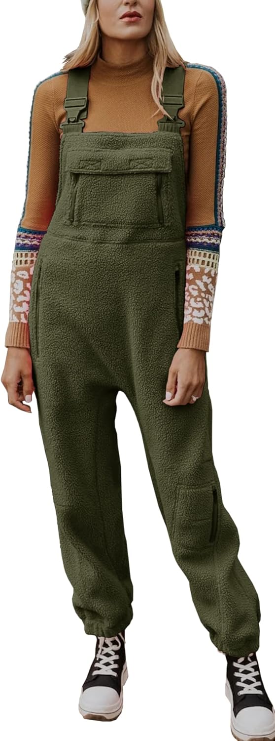 Ebifin Women's Fleece Warm Overalls, Special Casual Jumpsuits for Winter, Innova...