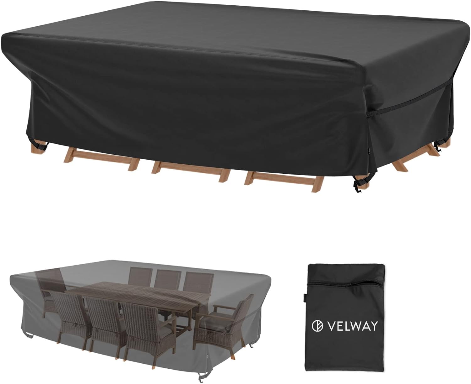 Velway Outdoor Patio Furniture Cover, Unique Waterproof Furniture Cover for Rect...
