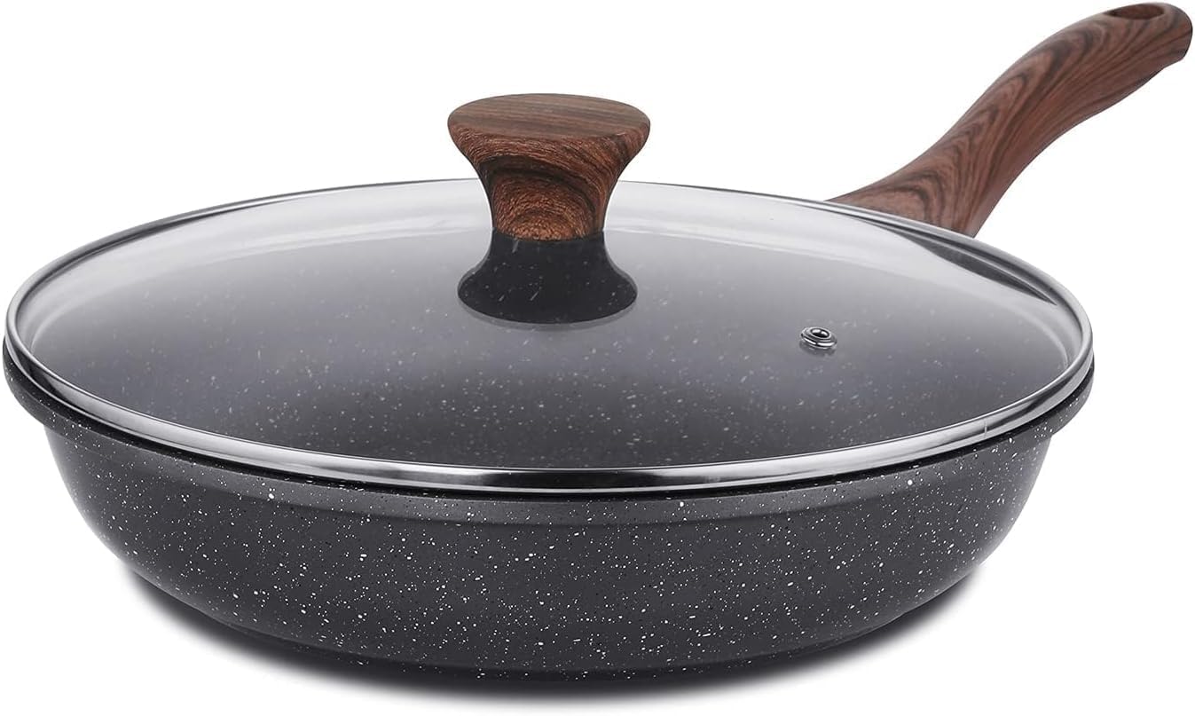 SENSARTE Nonstick Frying Pan Skillet with Lid, Ome...