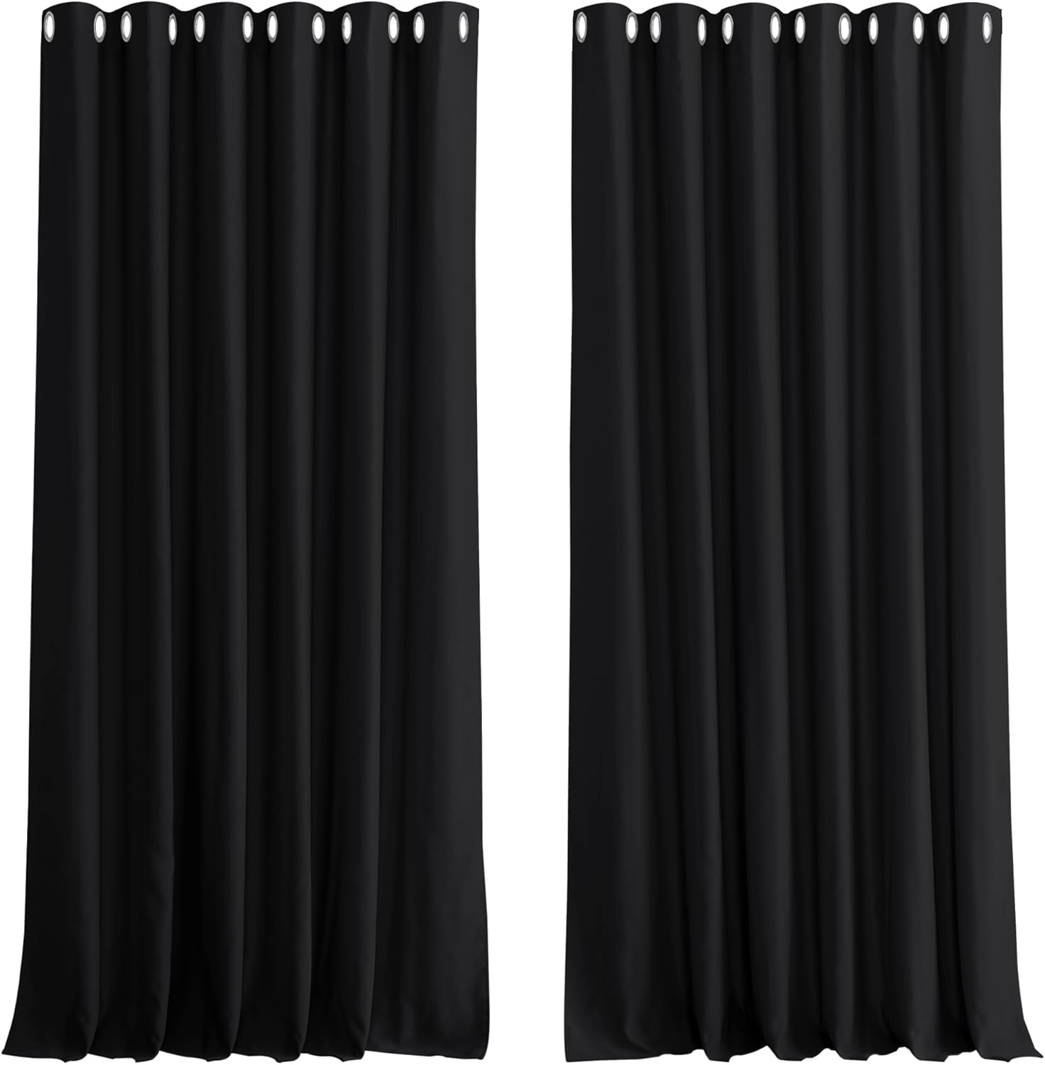 PONY DANCE Blackout Curtains, Special Thermal Insulated Eyelet Curtains 2 Panels...