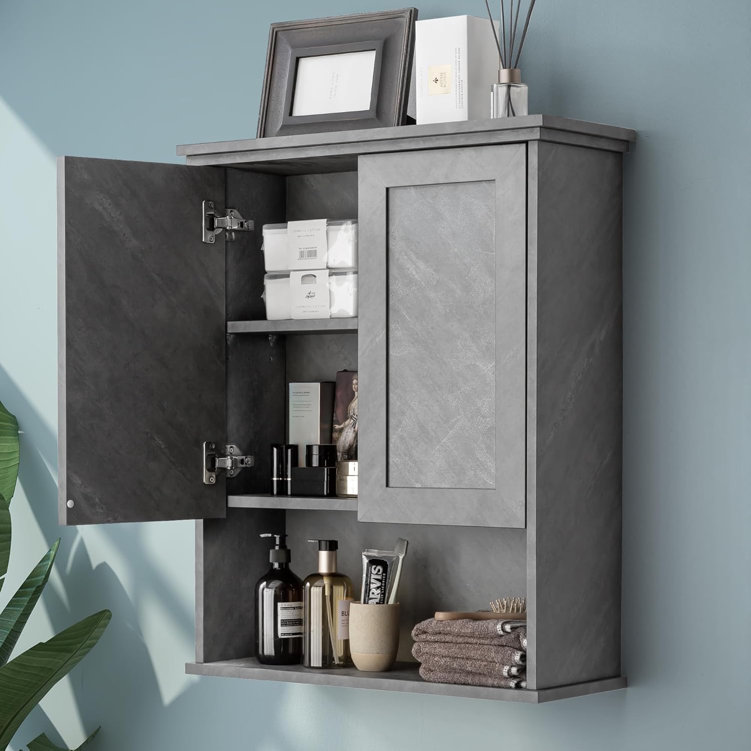 Bathroom Wall Cabinet Over Toilet Storage Cabinets 25x30 in Above Toilet Wood Me...