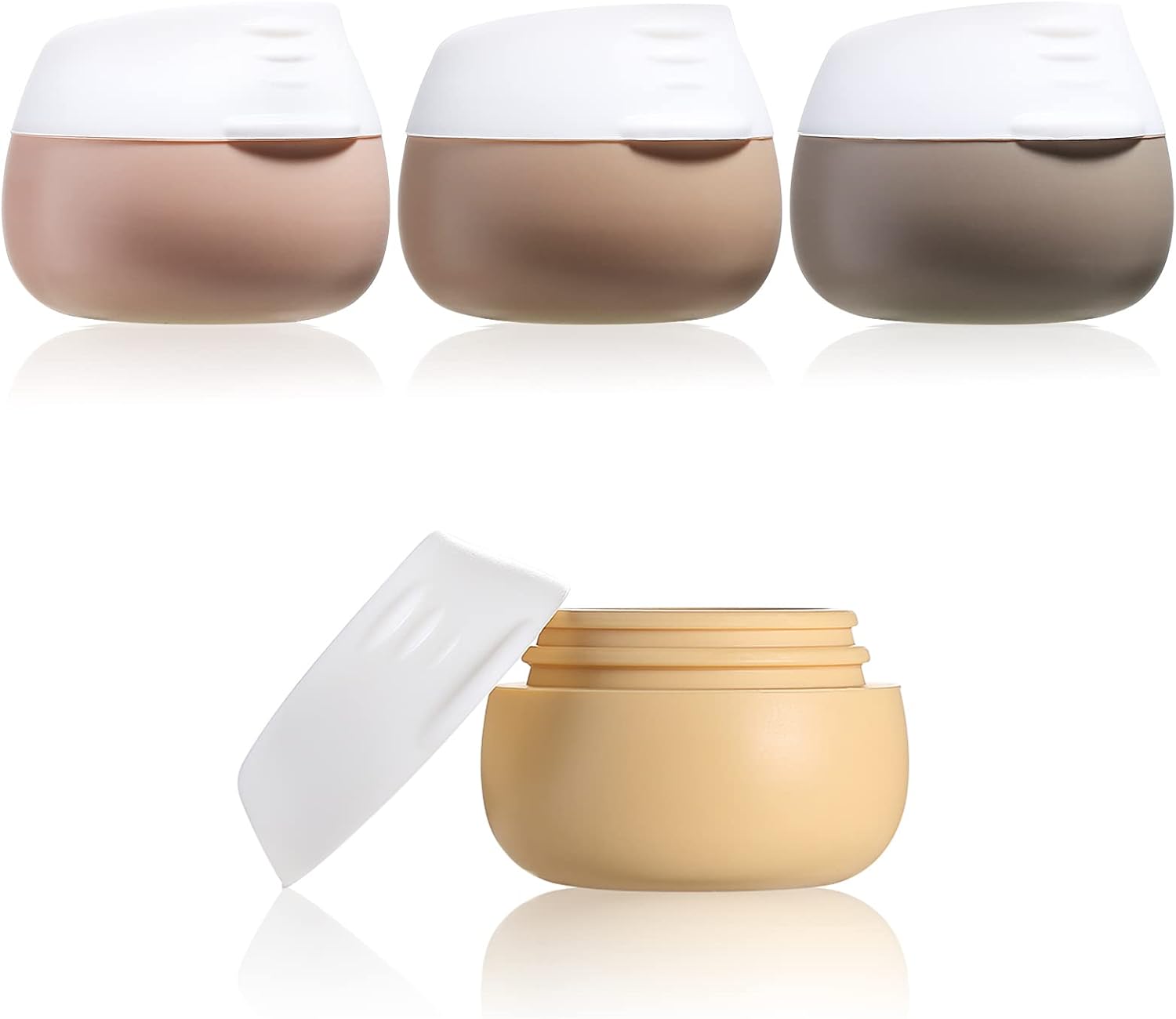 TSA Approved Travel Size Containers for Toiletries, Gemice Silicone Jars, Leak-p...