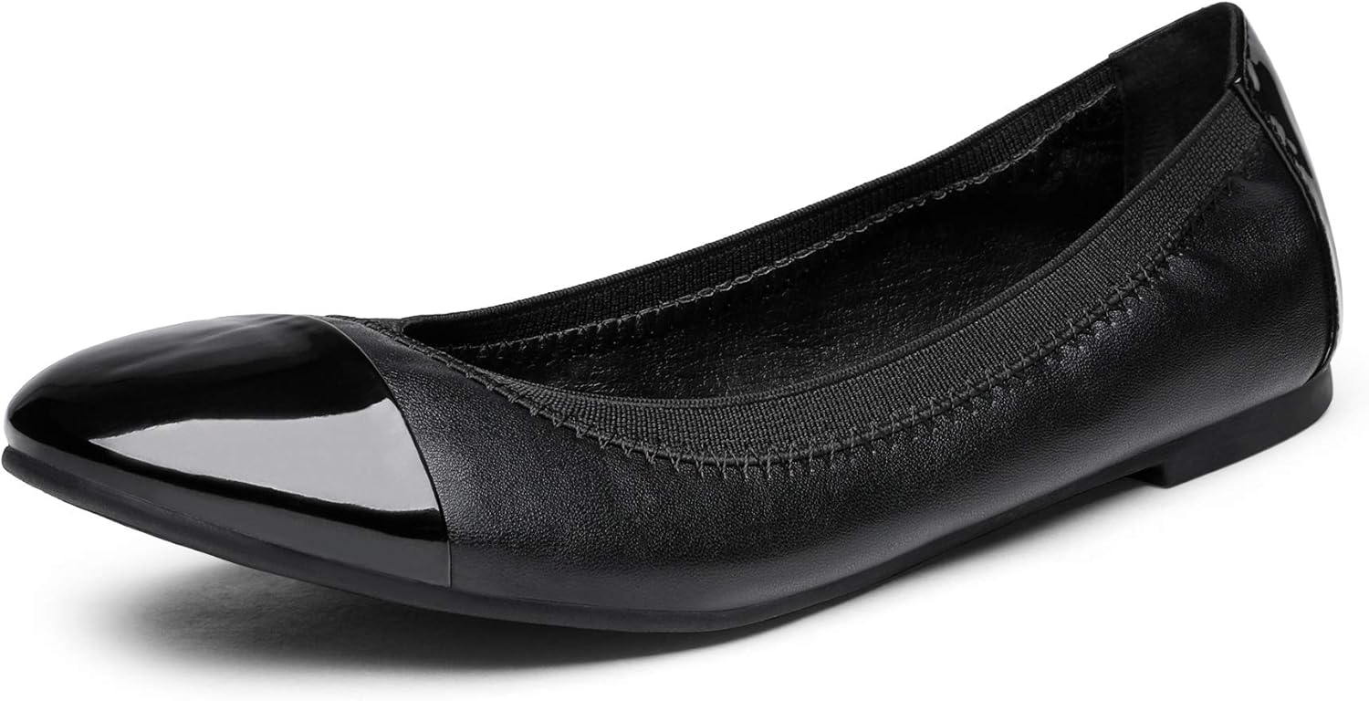 DREAM PAIRS Women's Sole-Flex Ballerina Walking Flats Shoes 9 Black