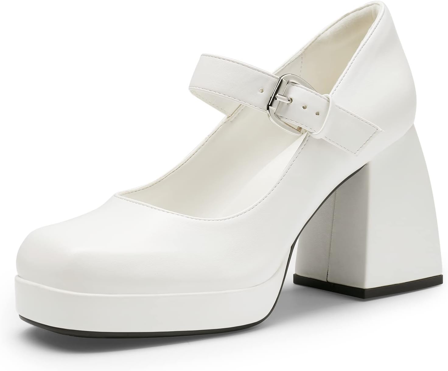 DREAM PAIRS Women's Shoes, Special High Chunky Platform Closed Toe Mary Jane Hee...