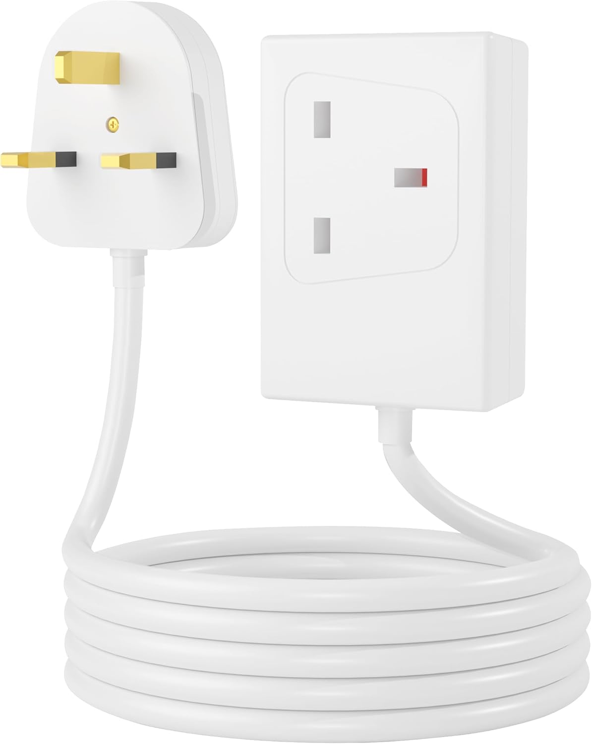 Extension Lead UK Pin Plug and Cable, Single Socket Outlets Power Strips (13 A)...