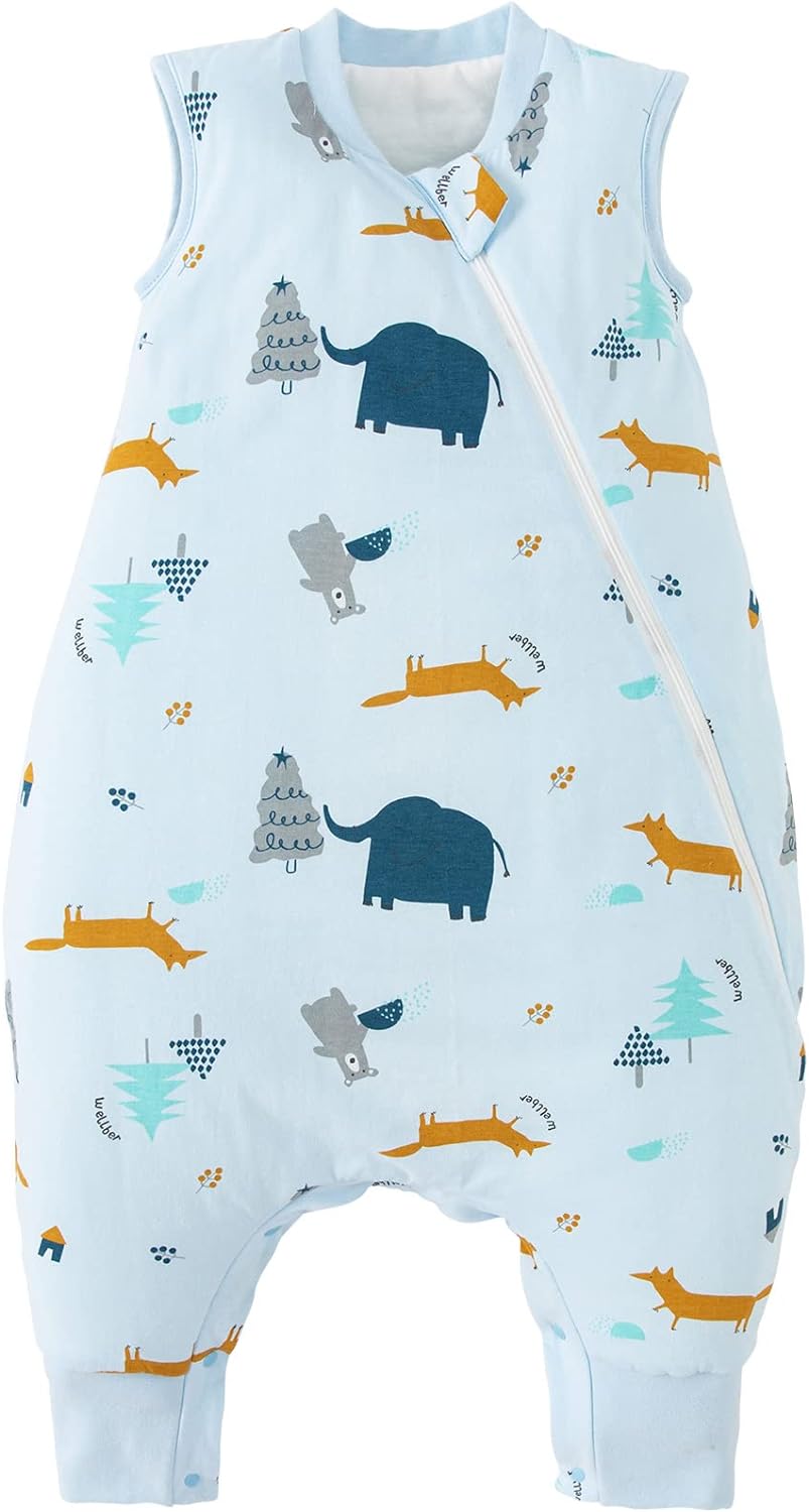 Duomiaomiao sleeping bag with feet, sleeping bag with feet all year round, 100%...
