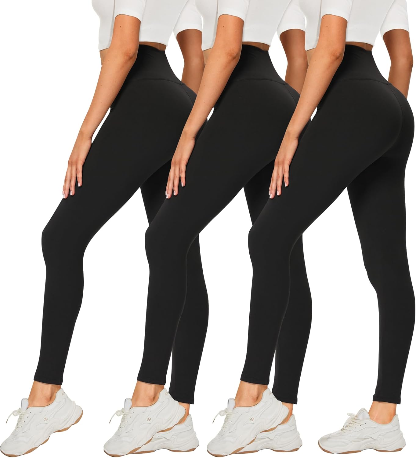 DDOBB 3 Pack Leggings, Special High Waisted Black Leggings for Women, Innovative...