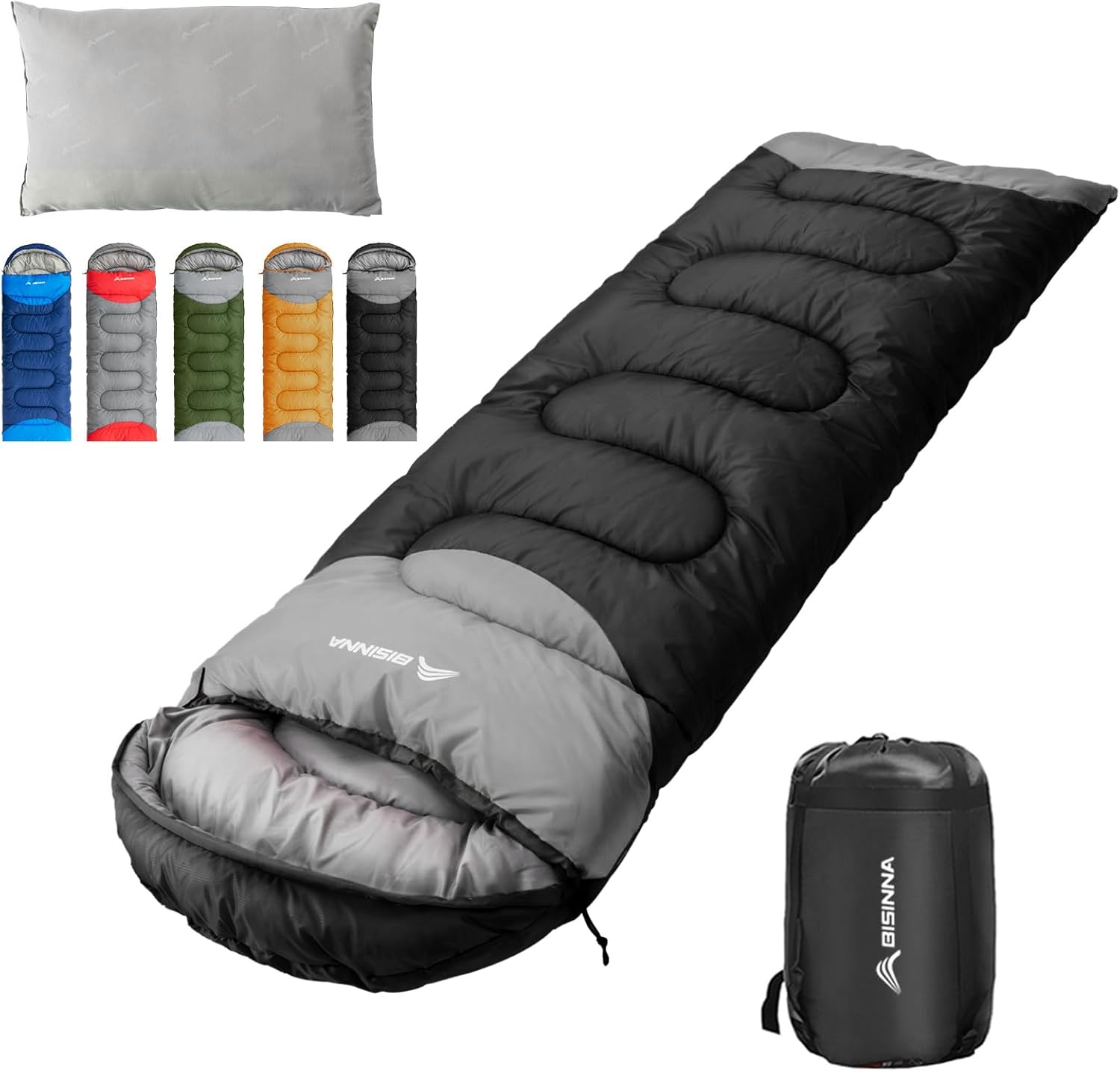 BISINNA Sleeping Bag, Special Lightweight Waterproof Sleeping Bag with Pillow, I...