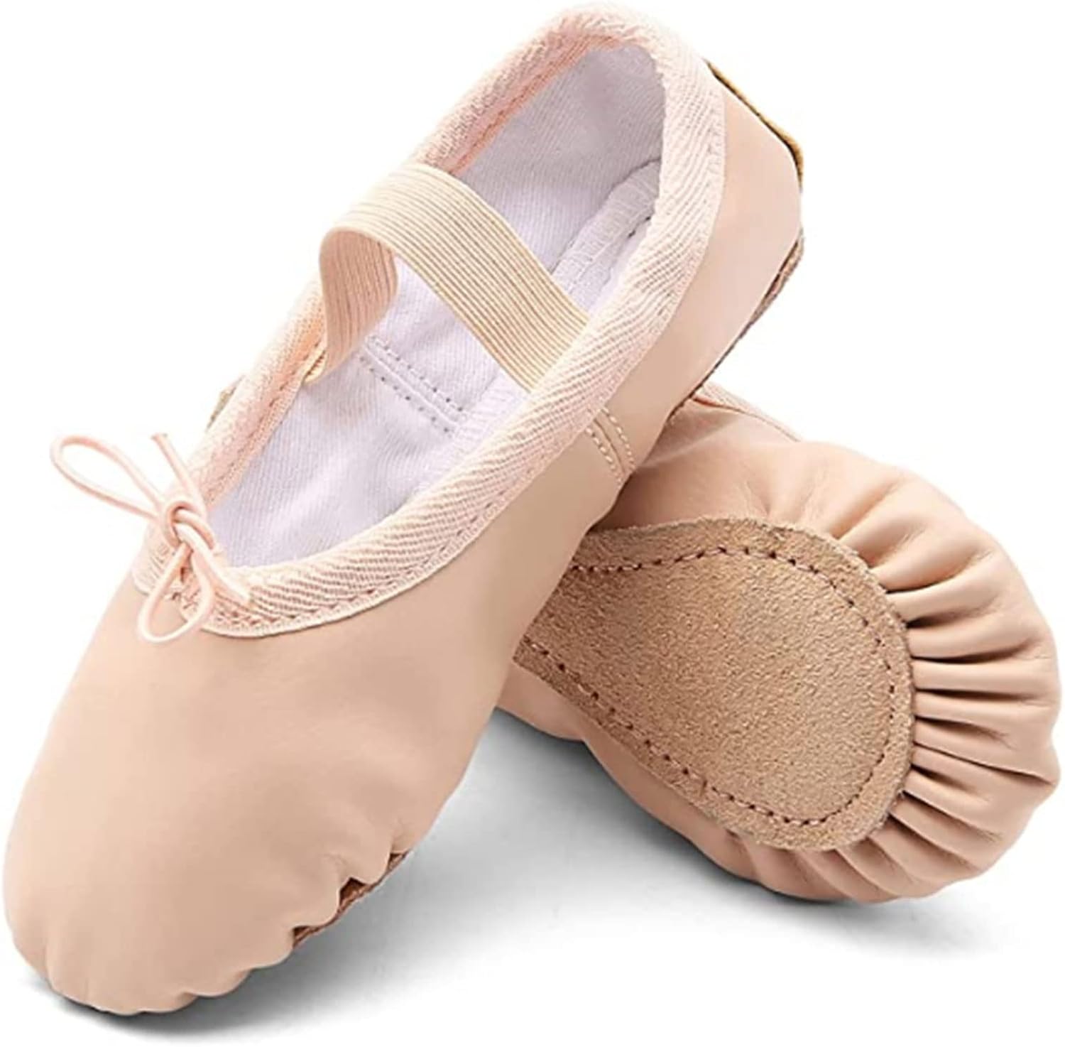 TETSUO Girls Ballet Slippers, Affordable Dance Shoes for 2.5 UK, Unique Lightpin...