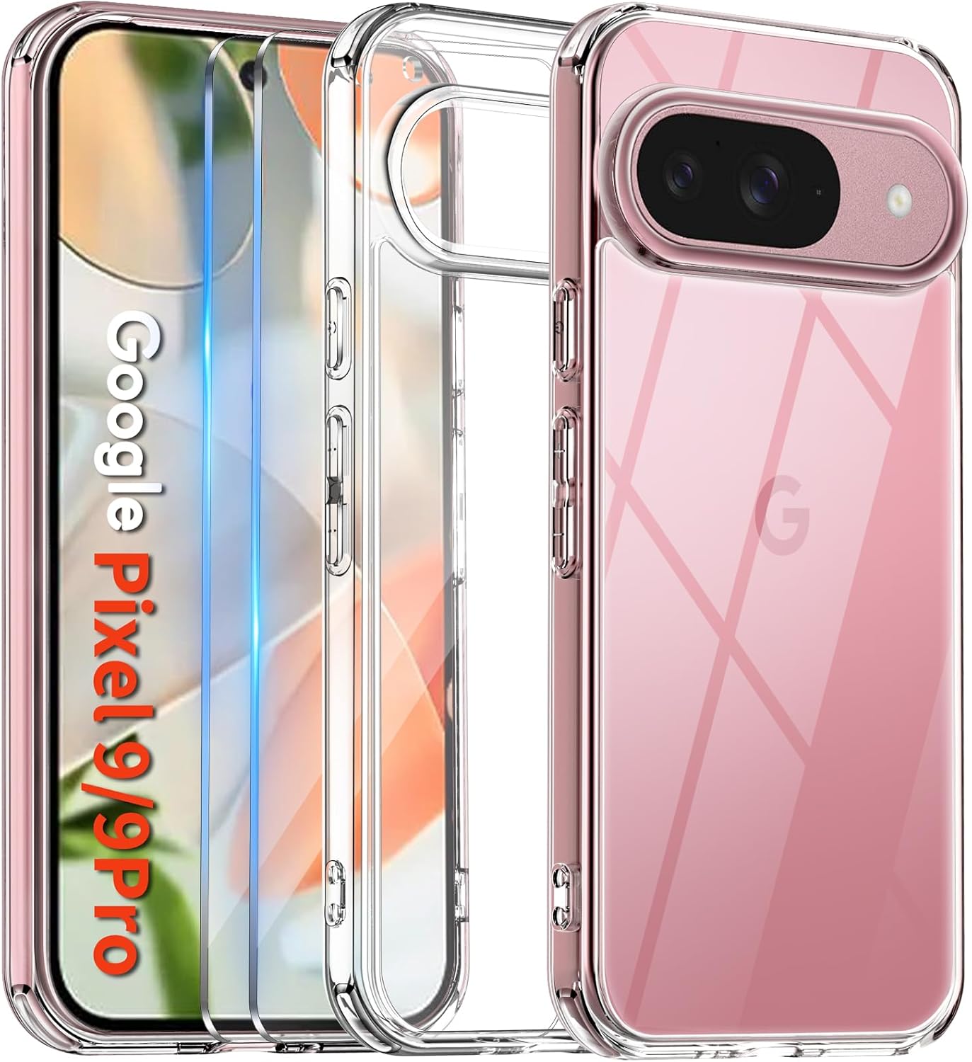 COPIKE Camera Protection for Google Pixel 9/9 Pro Case with 2 Pack Screen Protec...