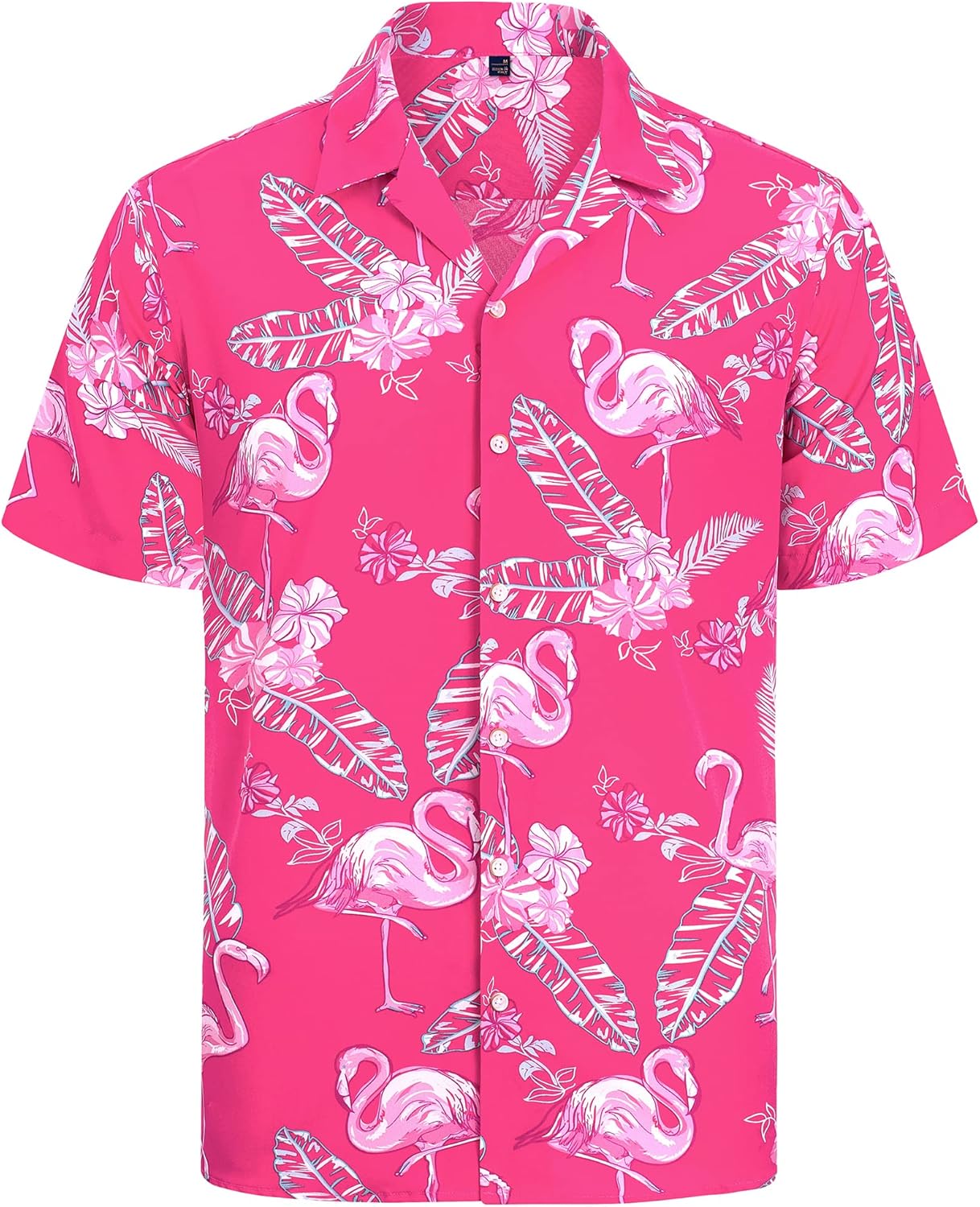 Stylish J.VER Mens Hawaiian Shirt, Unique Funky Flower Flamingo Beach Shirt, Spe...