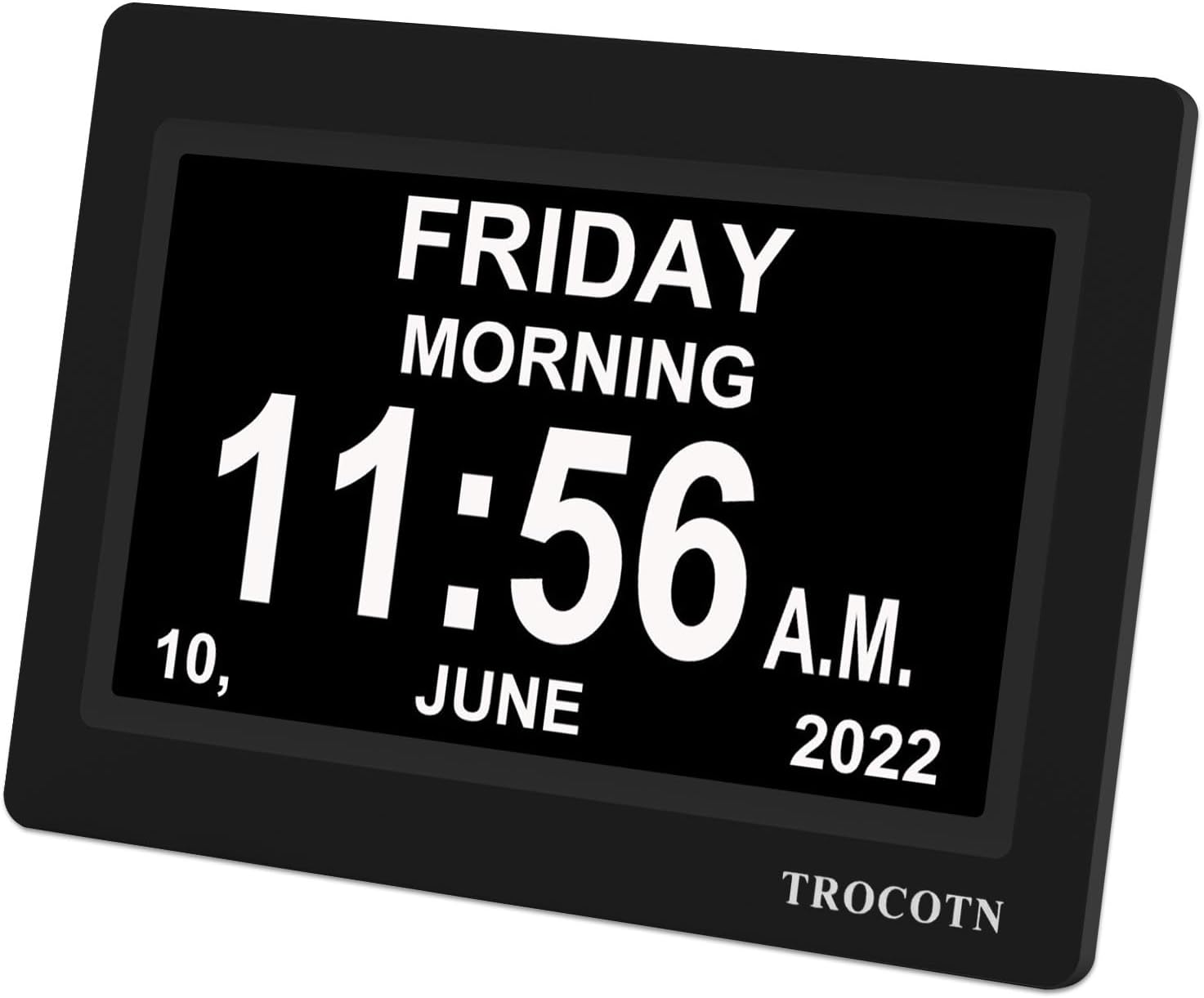 TROCOTN 7 Inches Digital Clock, Special Day Clock with Large Display, High-Quali...