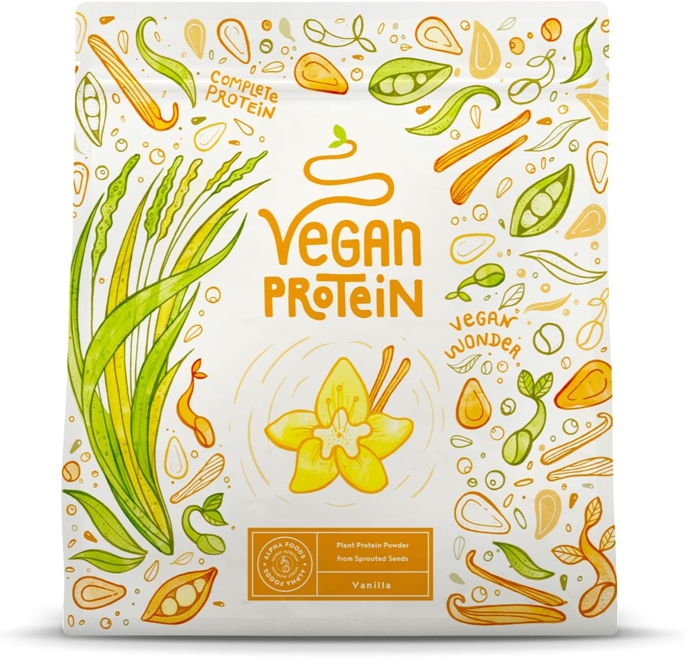 Alpha Foods Vegan Protein Powder, Special Low Calorie Plant-Based Nutrition Shak...