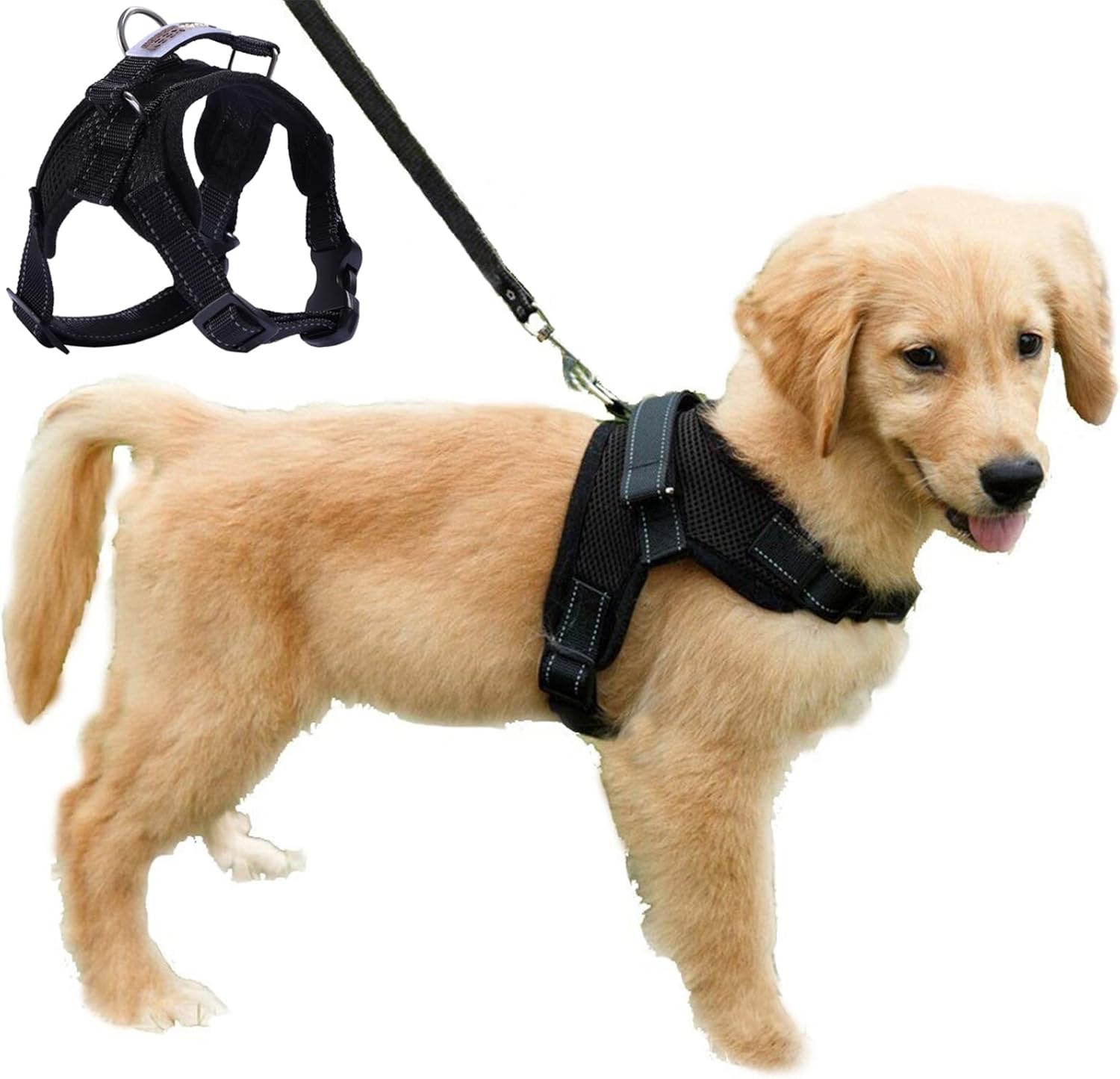 Dog Harness Mesh Breathable Comfortable Pet Vest No Pull Adjustable Soft Padded...