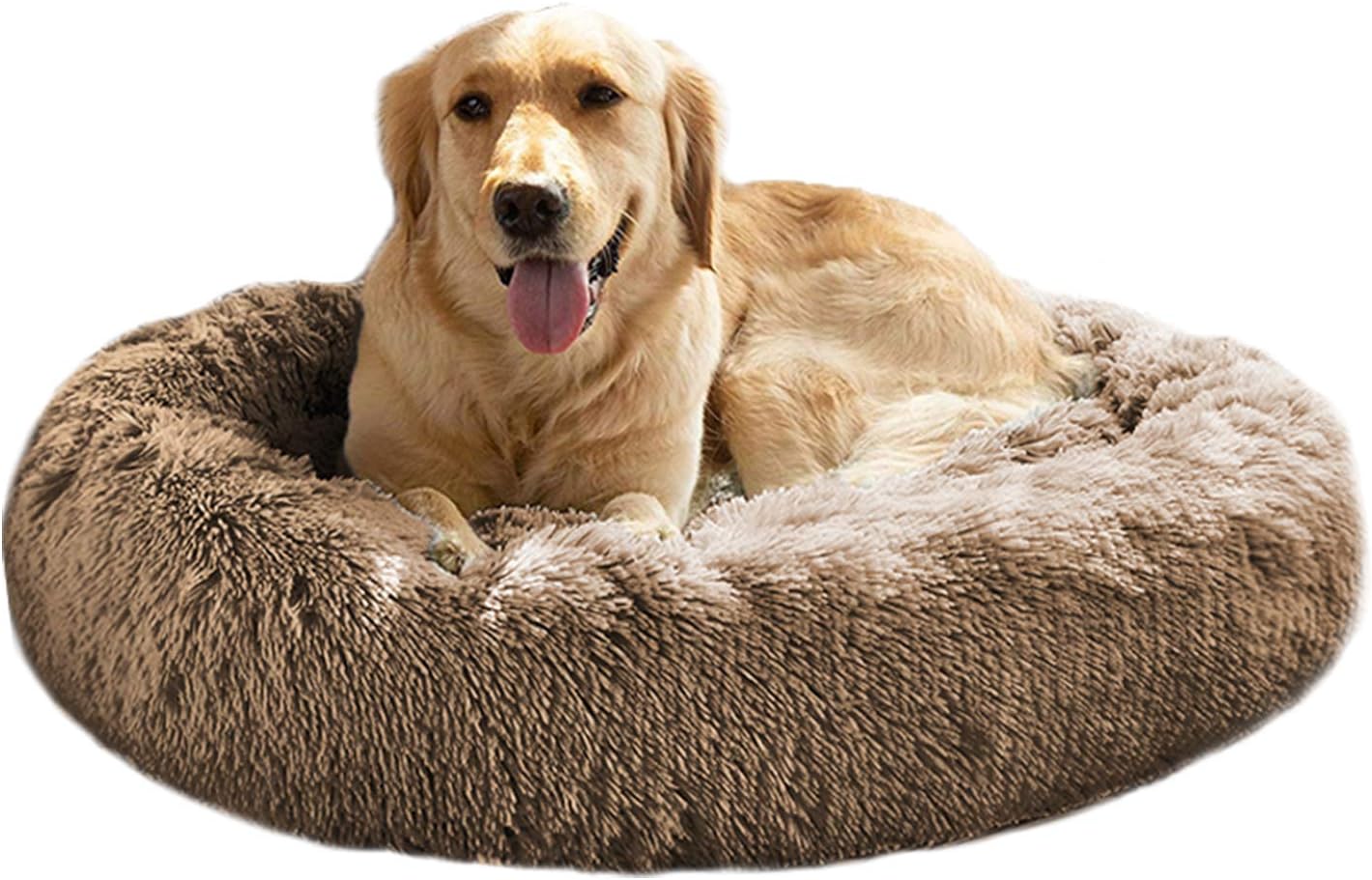 Round Bed for Dogs, Special Ultra Soft Pet Bed for Small Medium Large Dogs, Mach...