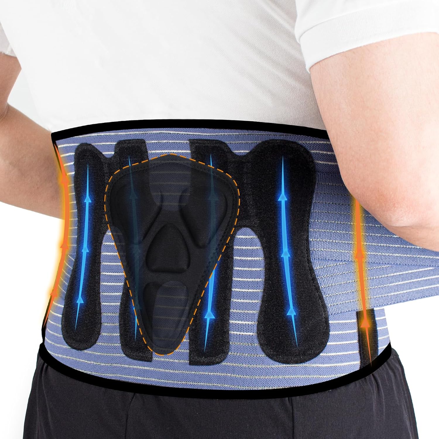 Back Support Belt for Lower Back Pain Relief with 3D Lumbar Pad for Men/Women -...