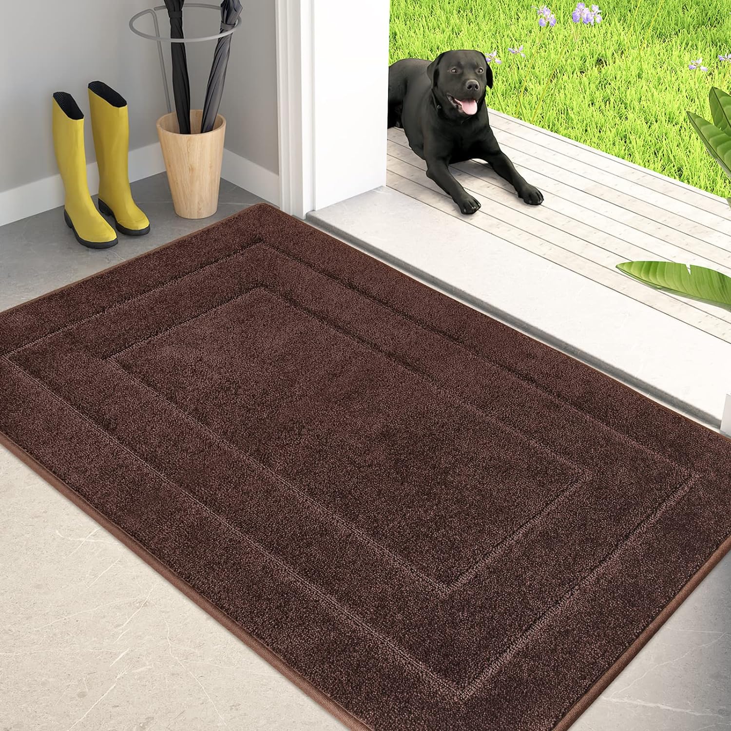 PURRUGS Dirt Trapper Door Mat, Special Non-Slip Skid Welcome Mat, Innovative Mac...