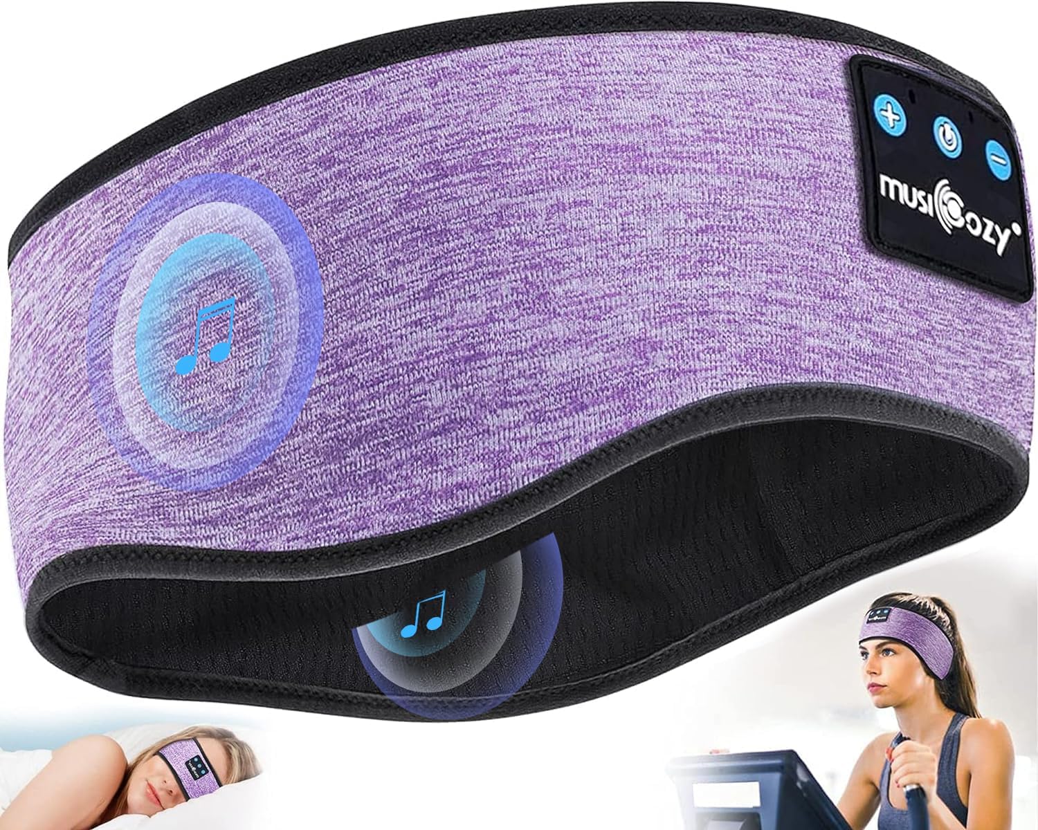 MUSICOZY Sleep Headphones, High-Quality Bluetooth Soft Headphones for Sleeping,...