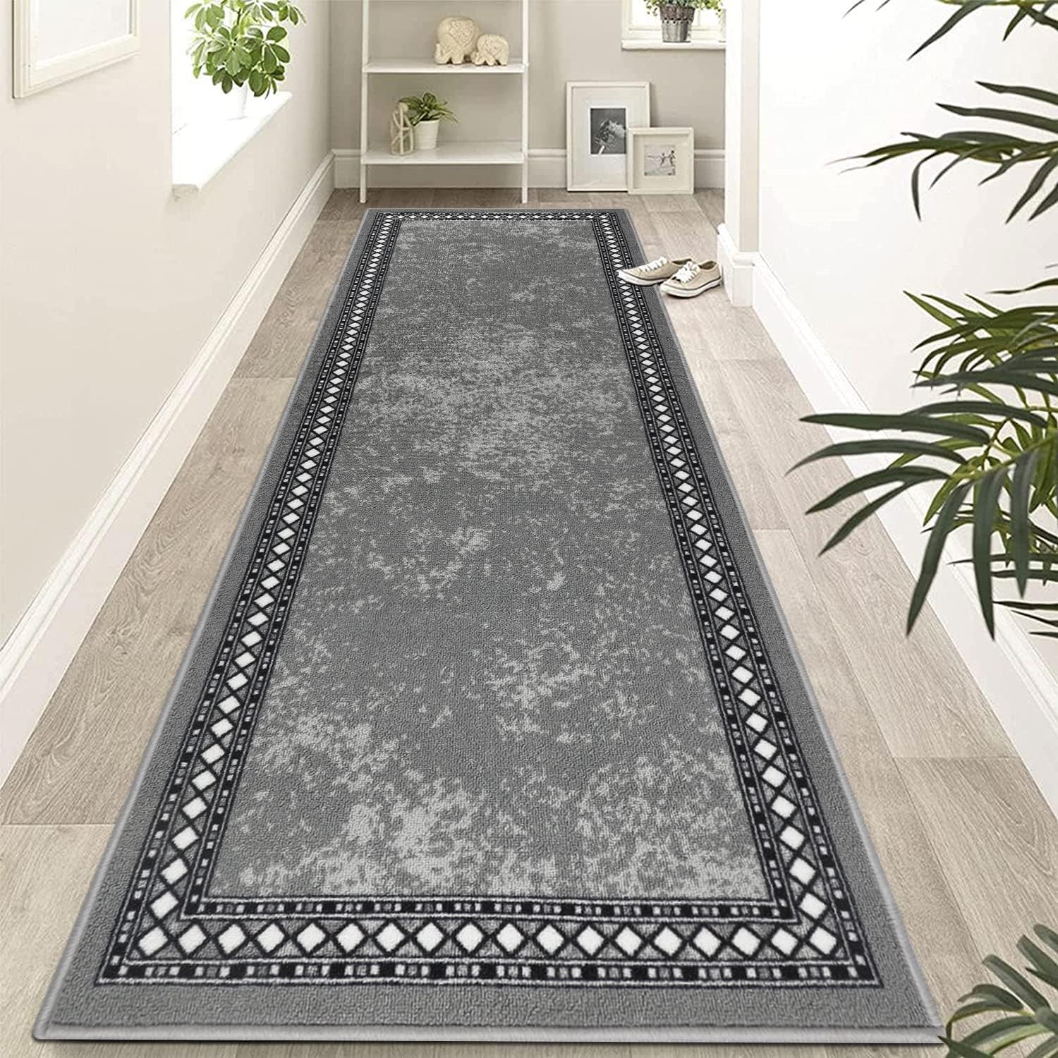 Homcomodar Runner Rug for Entryway 65x240cm Extra Long Hallway Non Slip Backing...