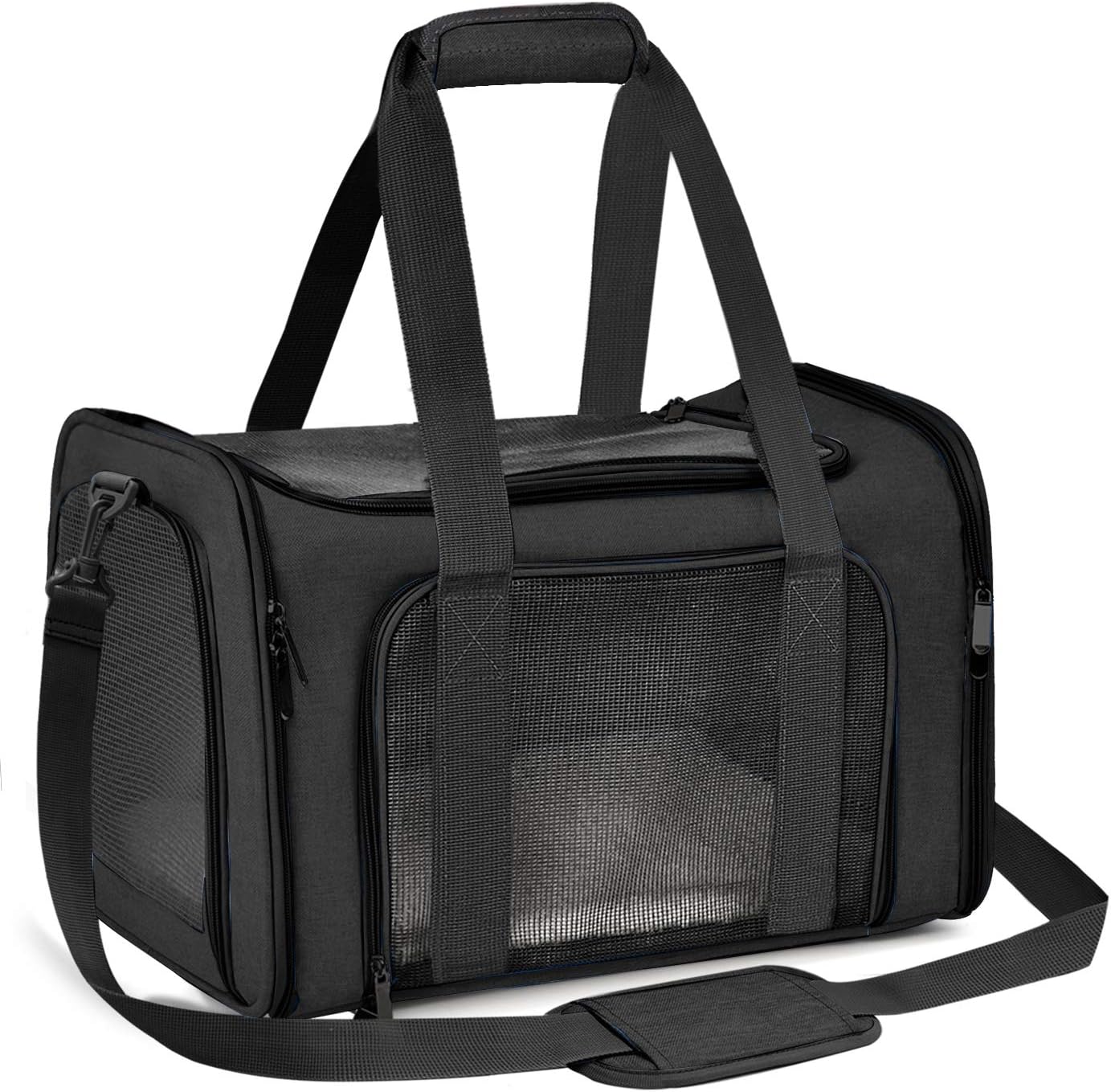 Qlfyuu Cat Carrier Dog Carrier Portable Pet Carrier, Soft Sided Cat Carrier Medi...
