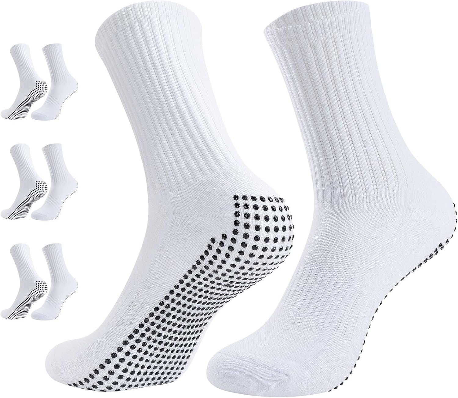 TANSTC Grip Socks, Special Anti-Slip Sports Socks for Men Women Kids, Innovative...