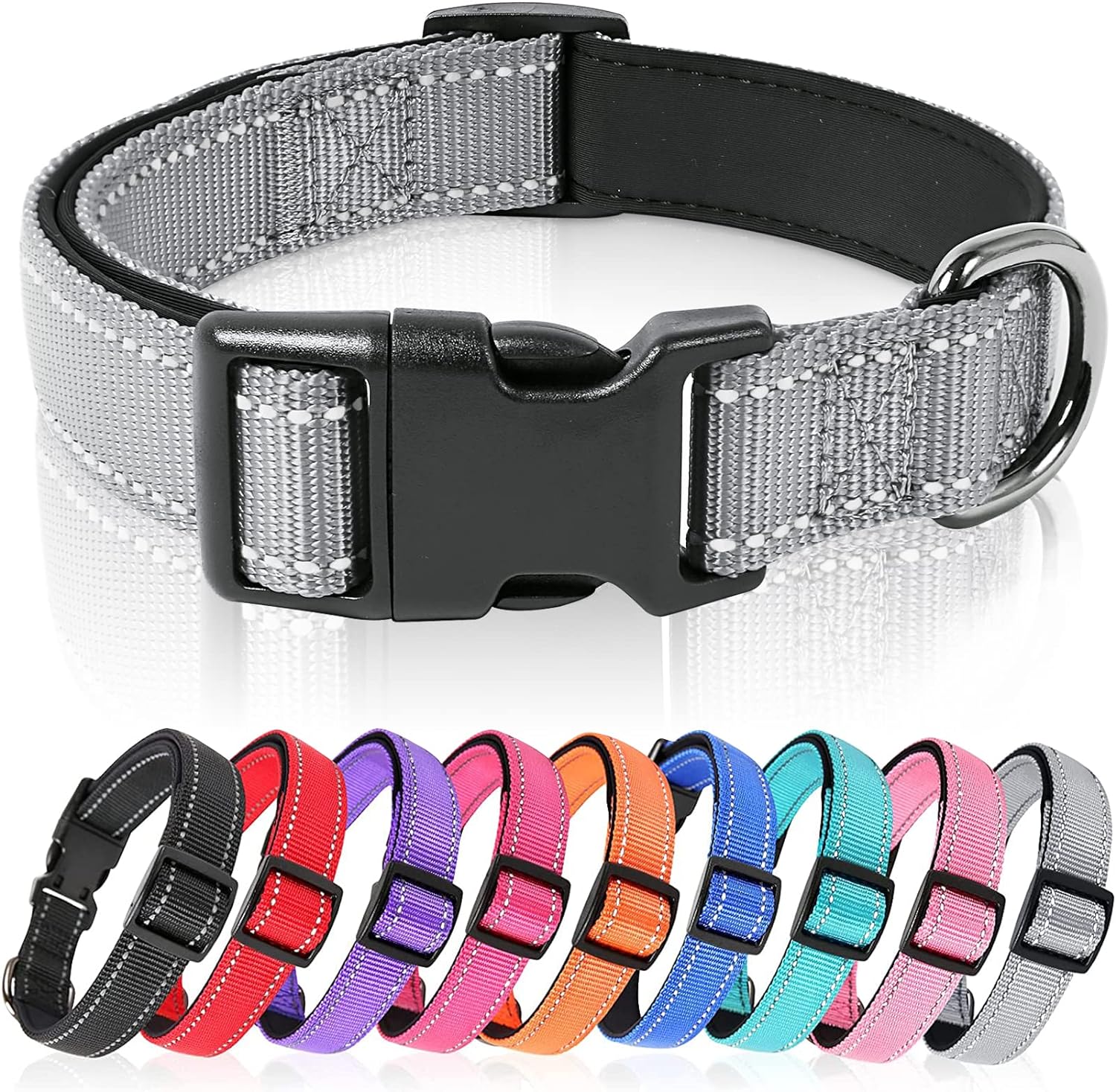 HEELE Dog Collar, Special Reflective Dog Collar, Innovative Soft Neoprene Padded...