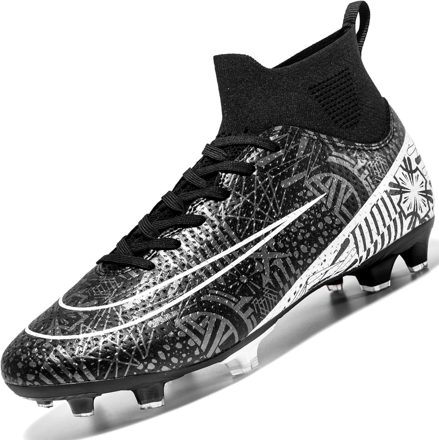 Donbest Mens Football Shoes, Special High Top Football Boots for Astro Turf, Inn...