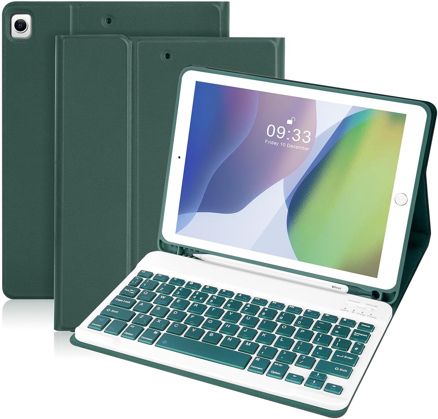 SOPPY 10.2 & 10.5 inch Keyboard Case for iPad, Bluetooth Keyboard for iPad 9th G...