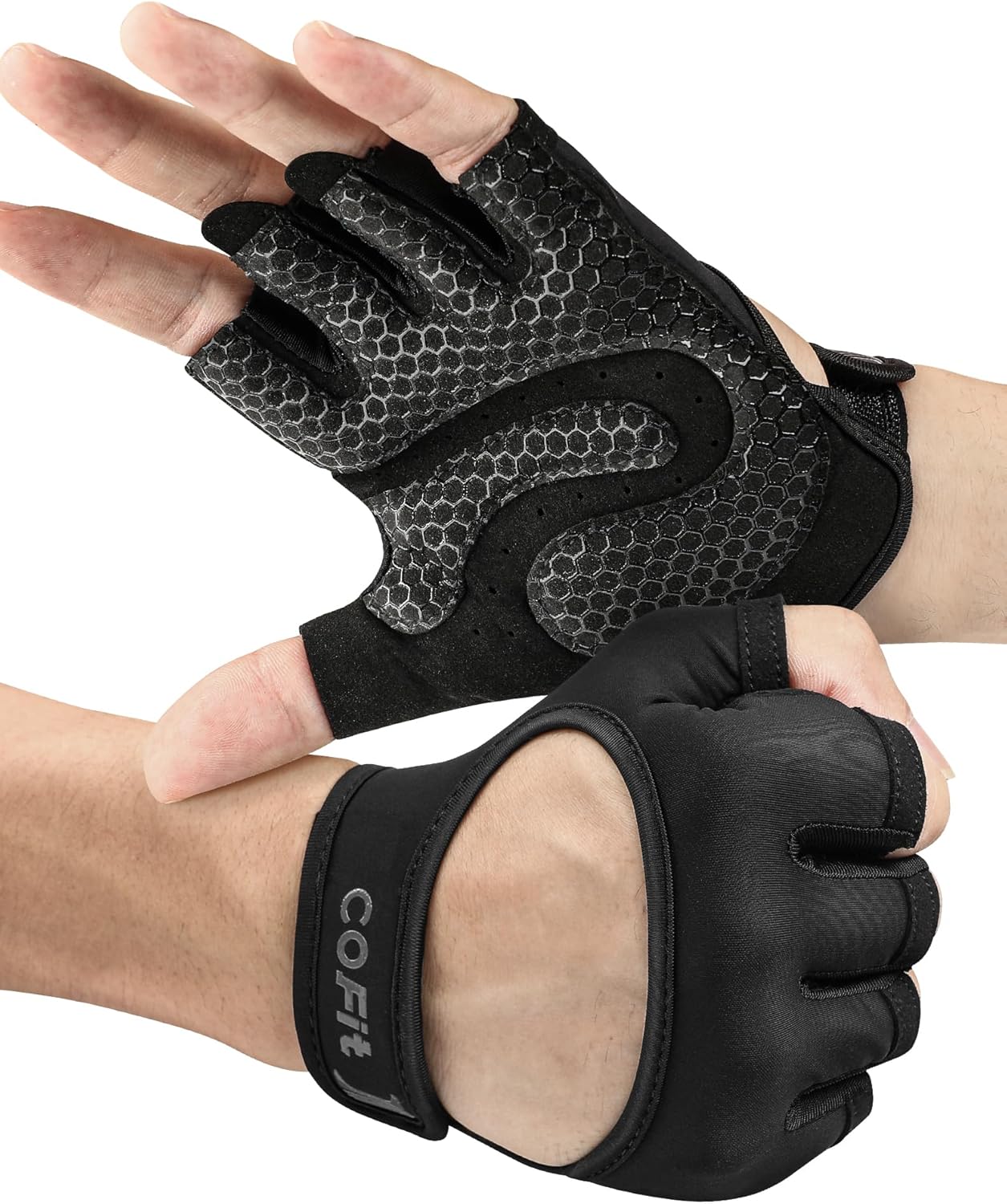 COFIT Workout Gloves, Special Antislip Weight Lifting Gym Gloves with Wrist Wrap...